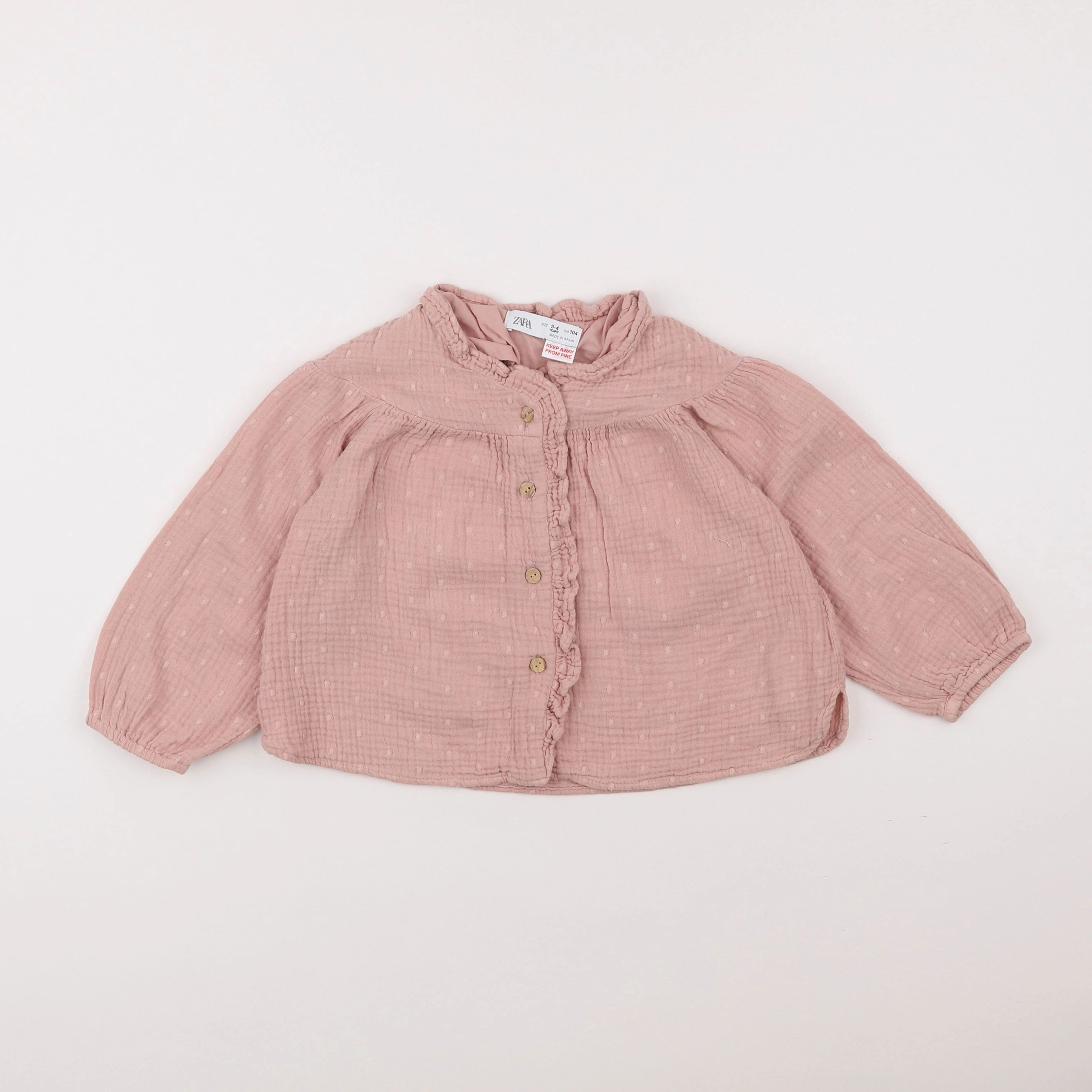 Zara - chemise rose - 3/4 ans