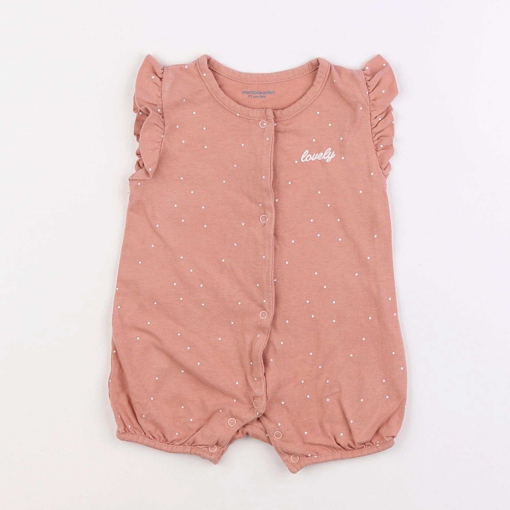 Vertbaudet - pyjama coton rose - 9 mois