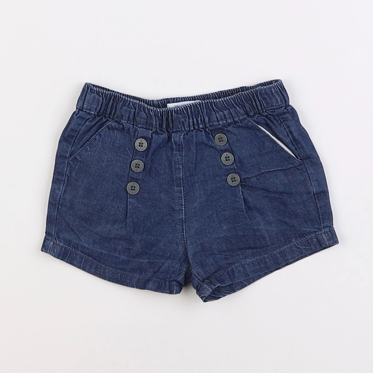 Vertbaudet - short bleu - 9 mois
