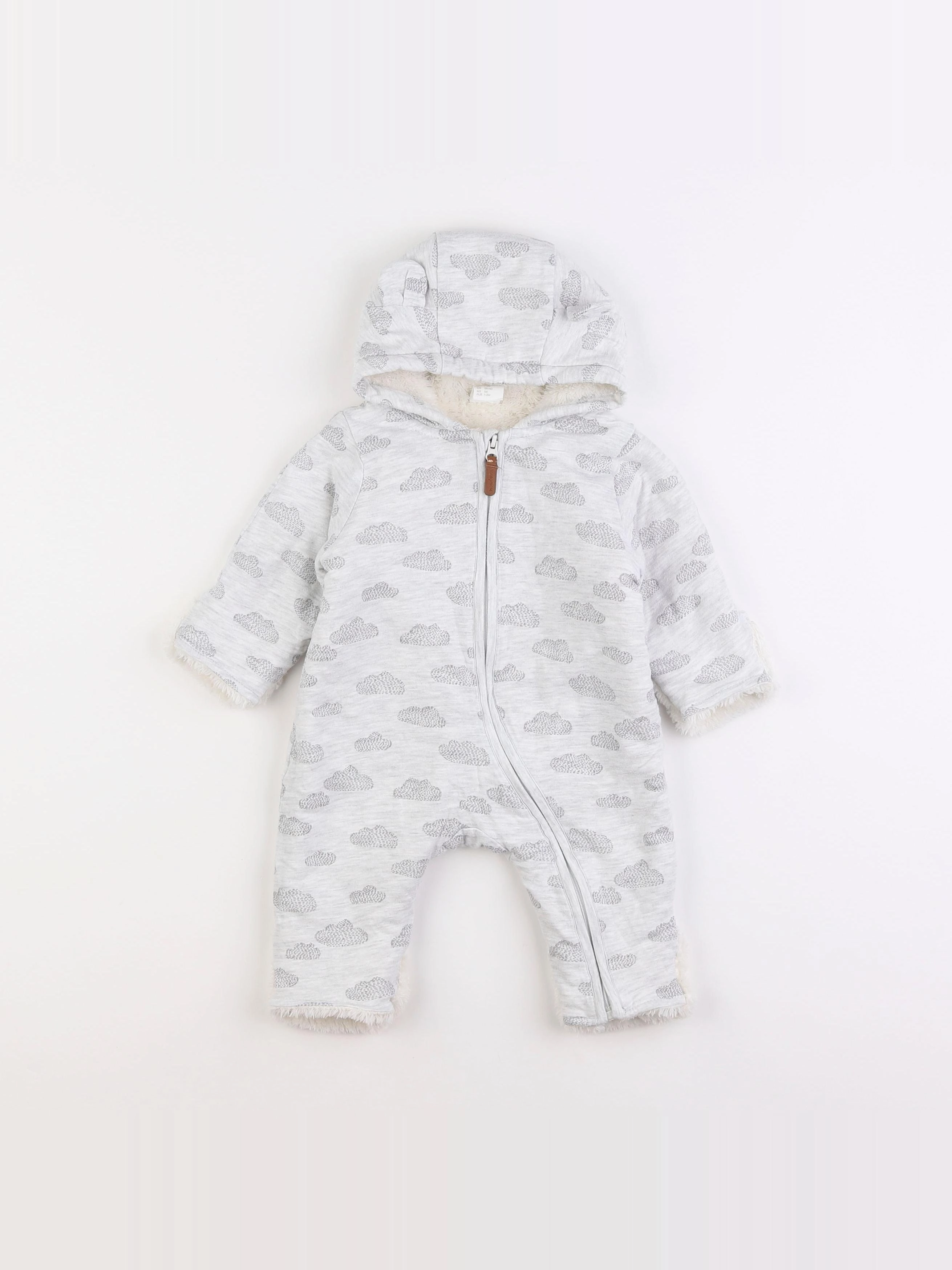 H&M - combi-pilote gris - 1 mois