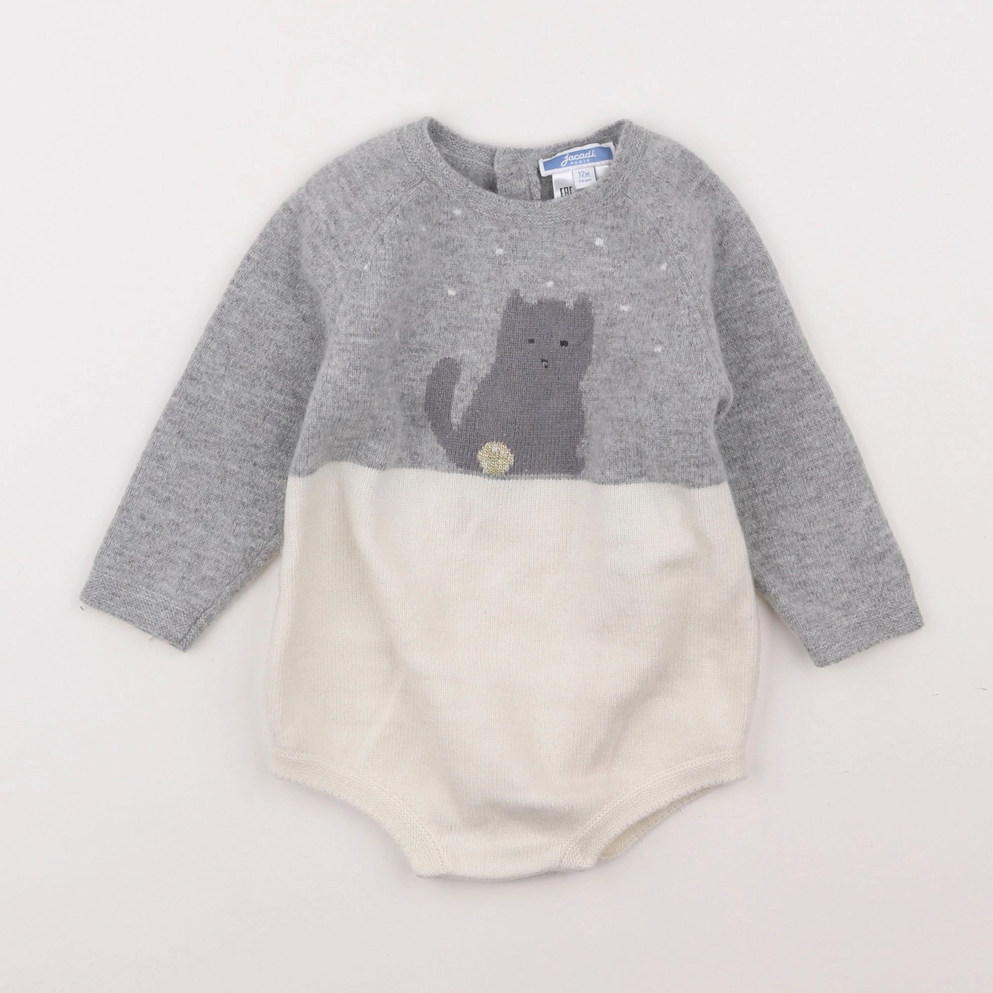 Jacadi - combinaison gris - 12 mois
