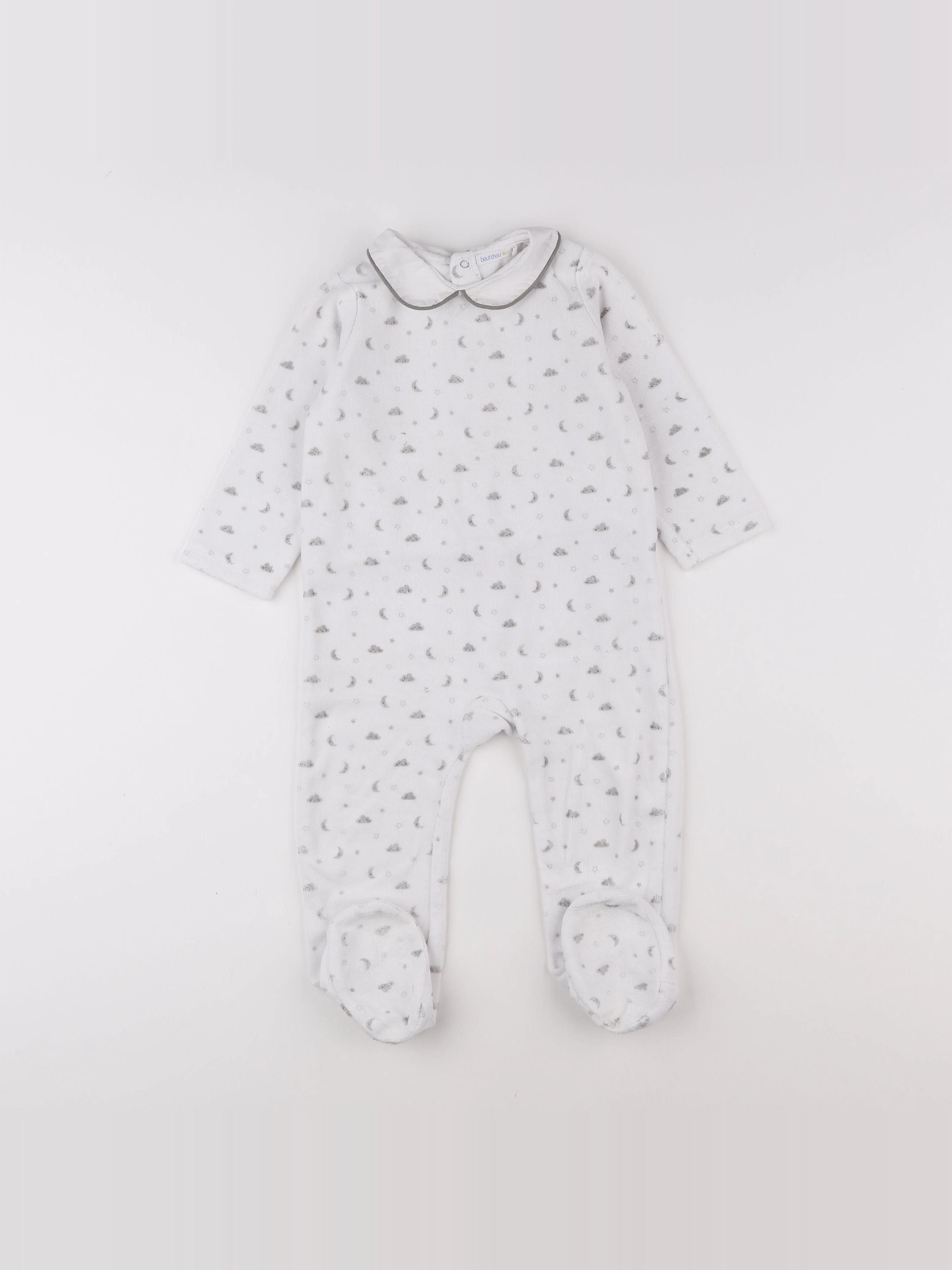 Boutchou - pyjama velours blanc - 18 mois