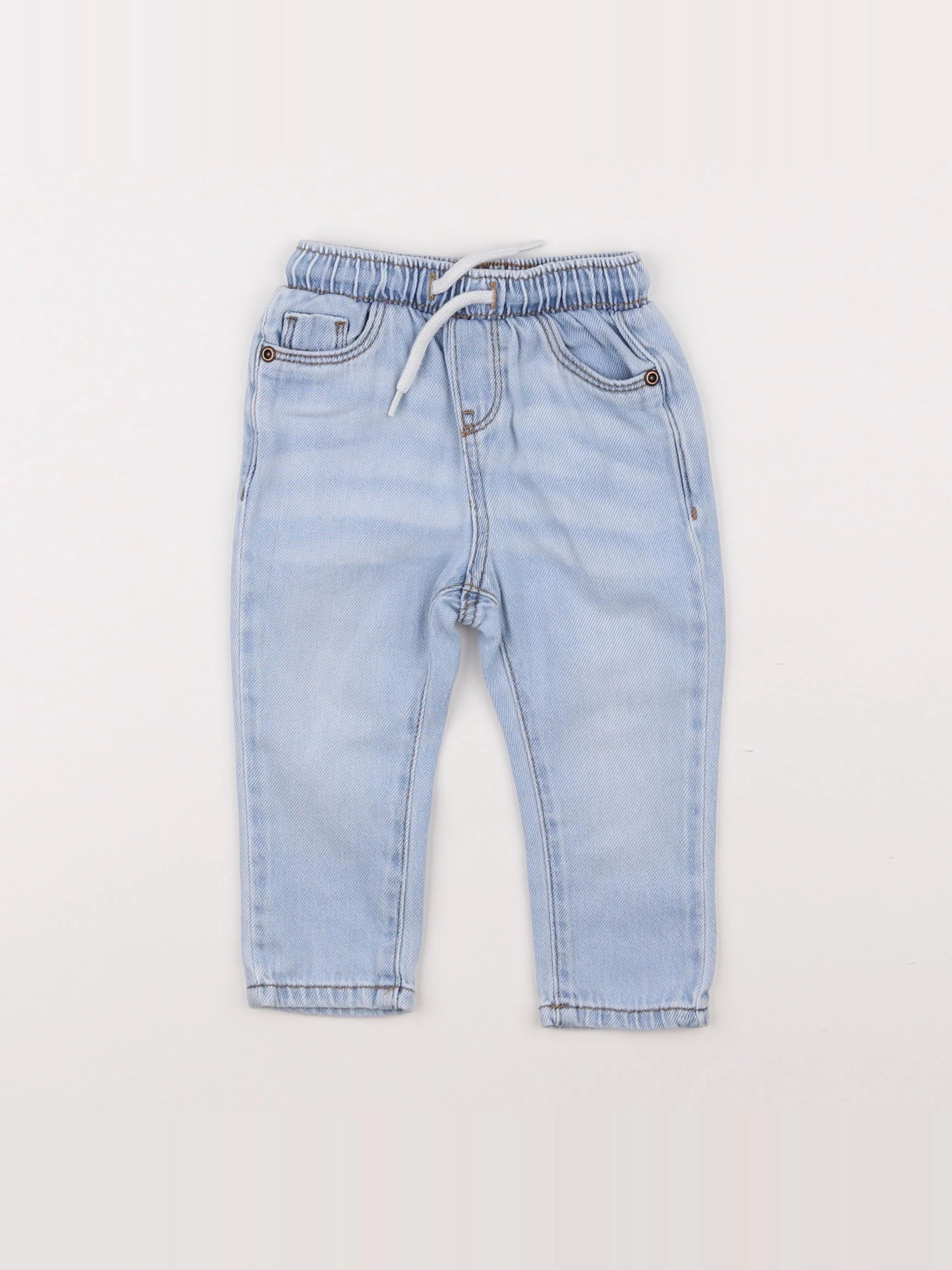 Vertbaudet - pantalon bleu - 12 mois