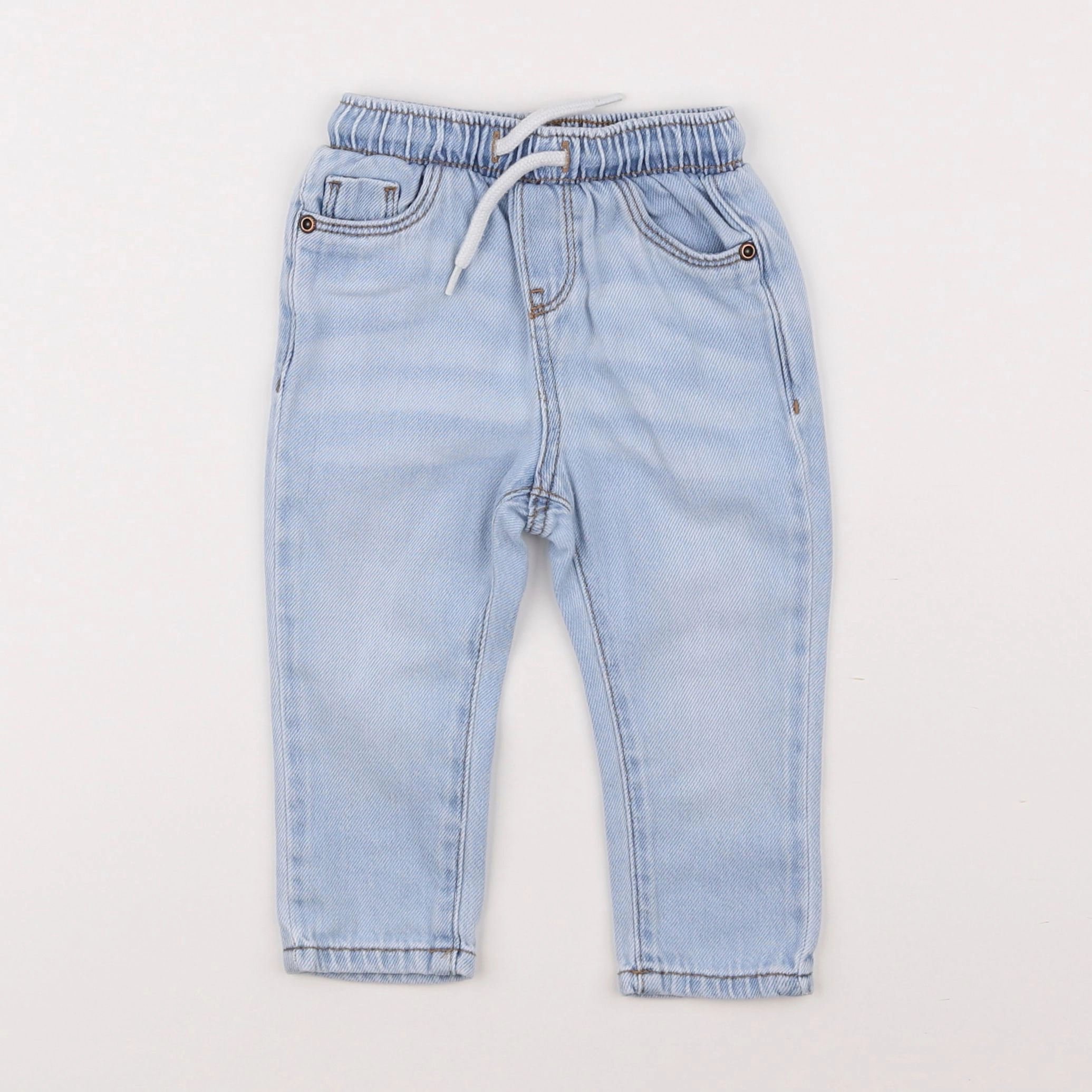 Vertbaudet - pantalon bleu - 12 mois