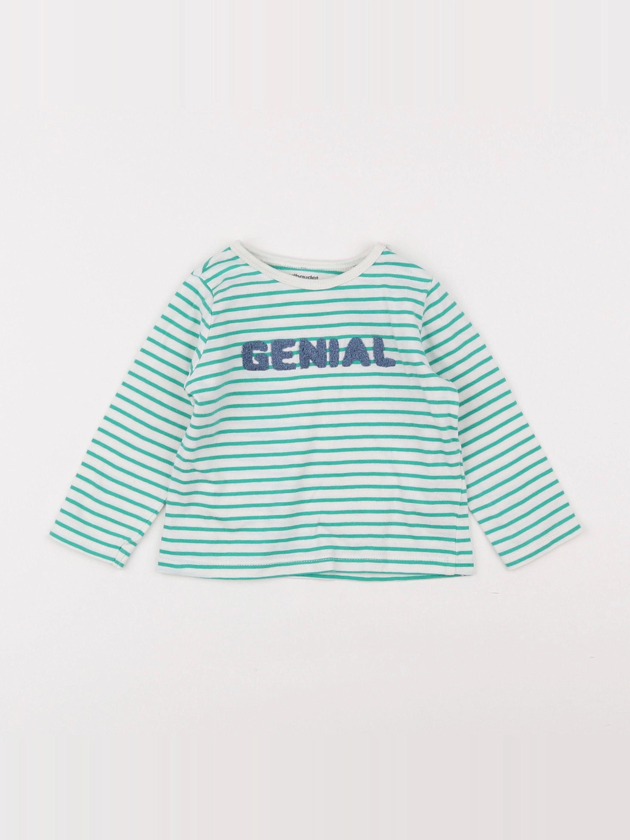 Vertbaudet - tee-shirt vert - 12 mois