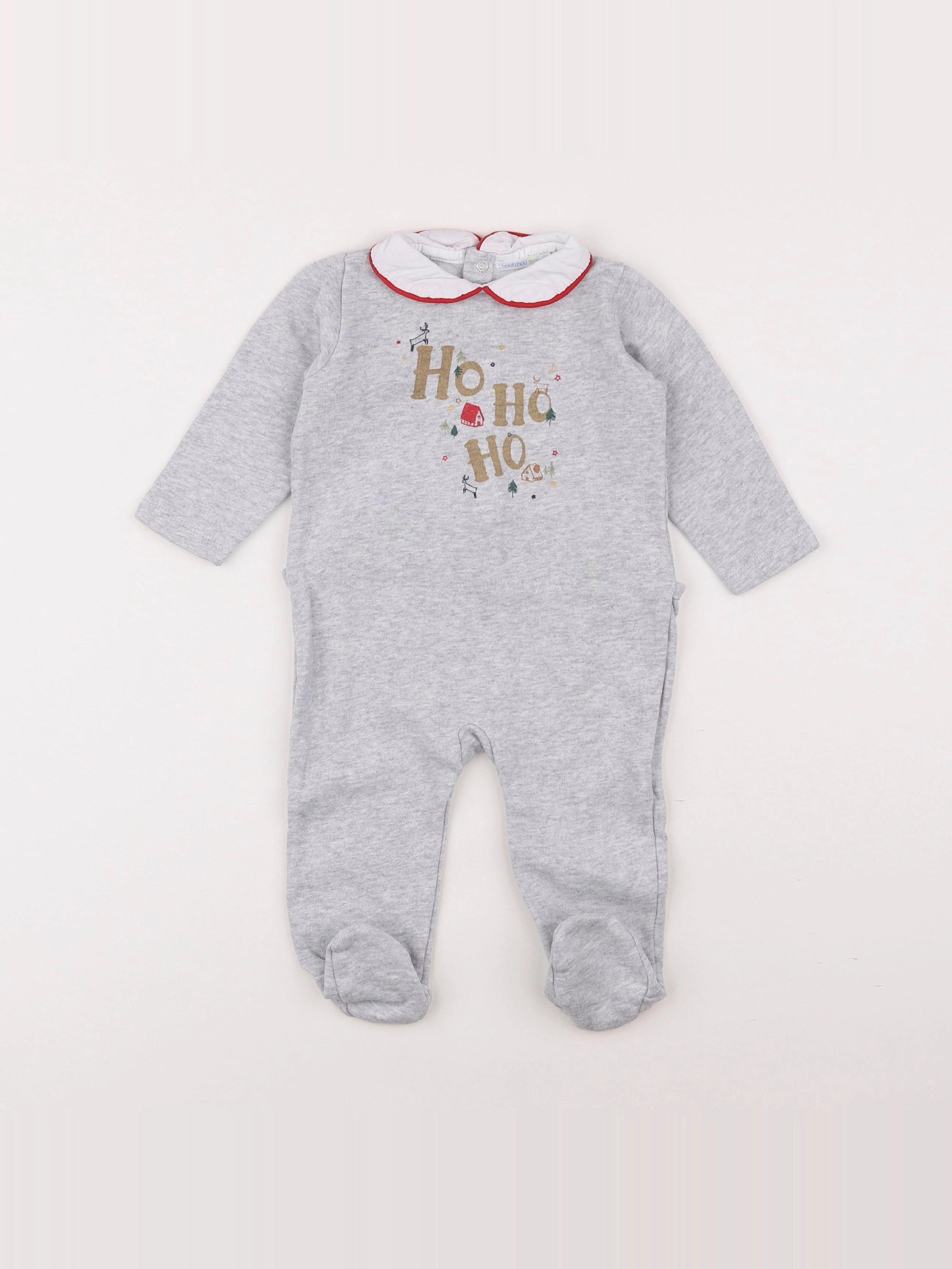 Boutchou - pyjama coton gris - 9 mois
