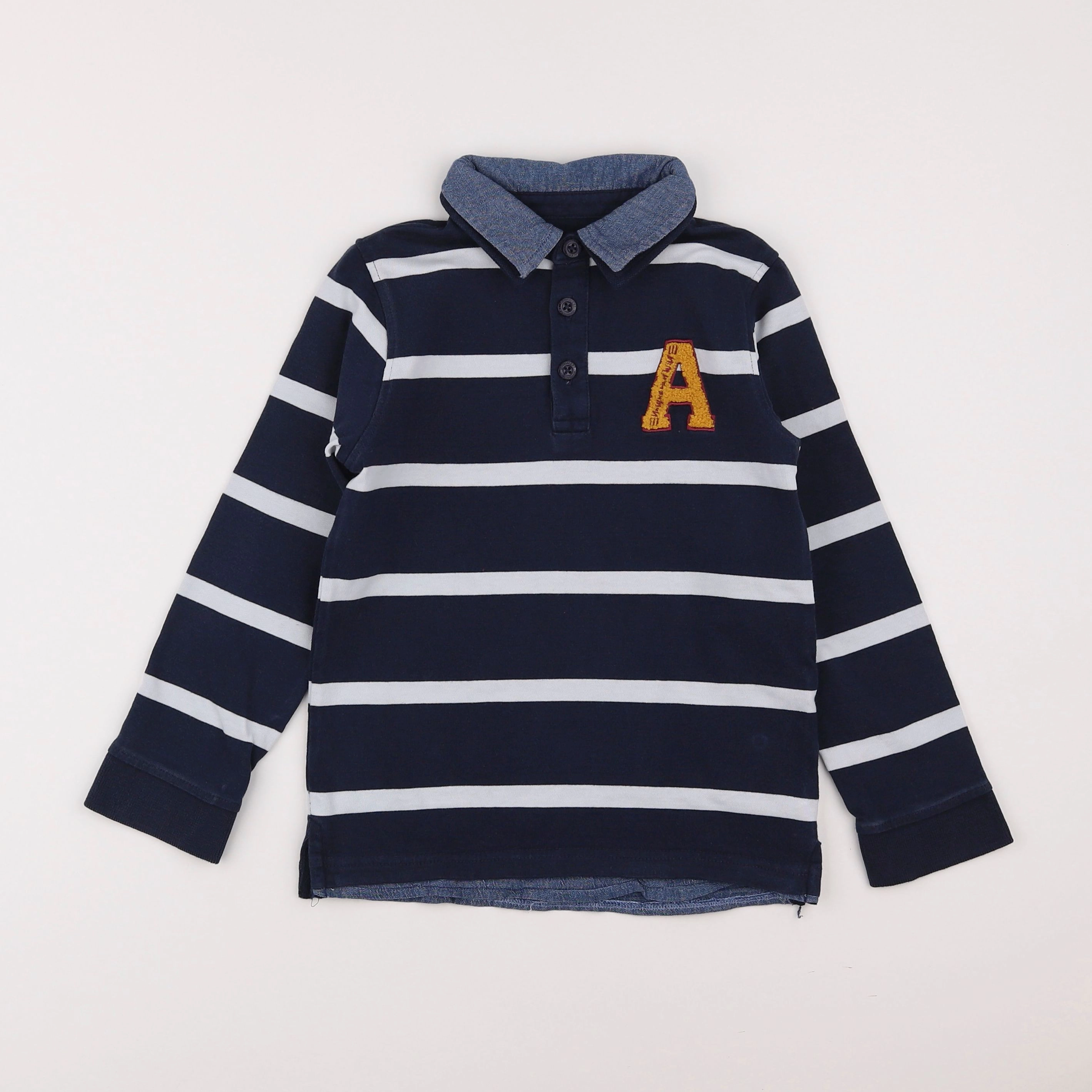 Vertbaudet - polo bleu - 8 ans