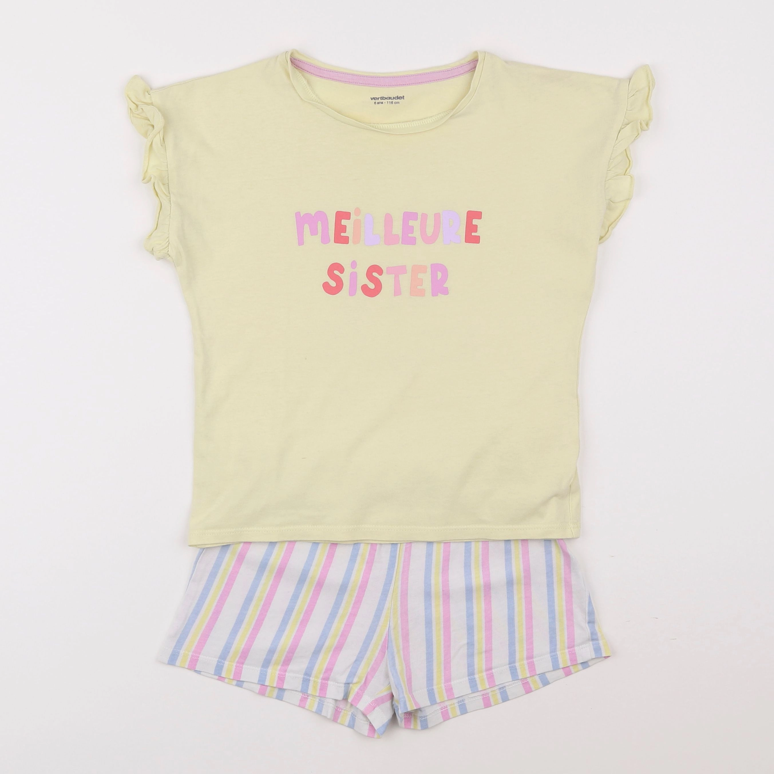 Vertbaudet - pyjama coton multicolore - 6 ans