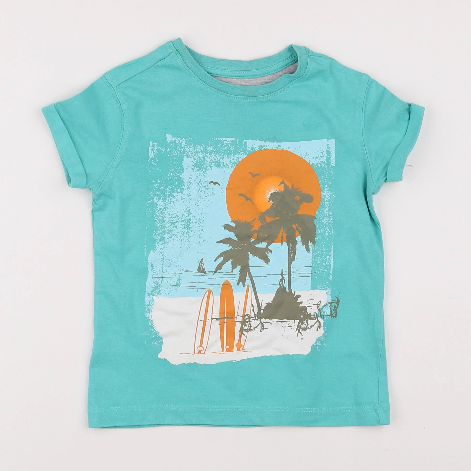 Vertbaudet - tee-shirt vert - 3 ans