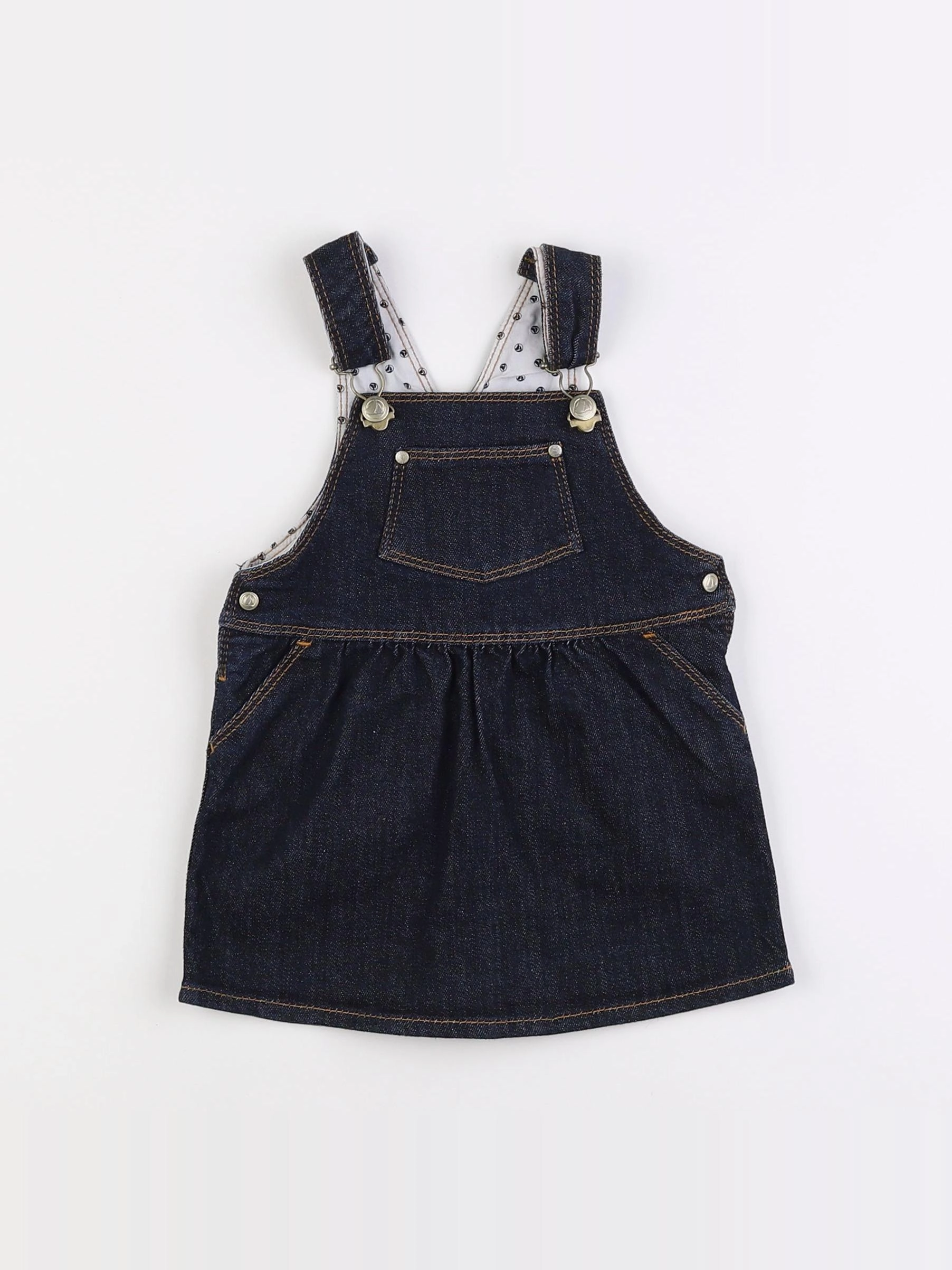 Petit Bateau - robe bleu - 12 mois