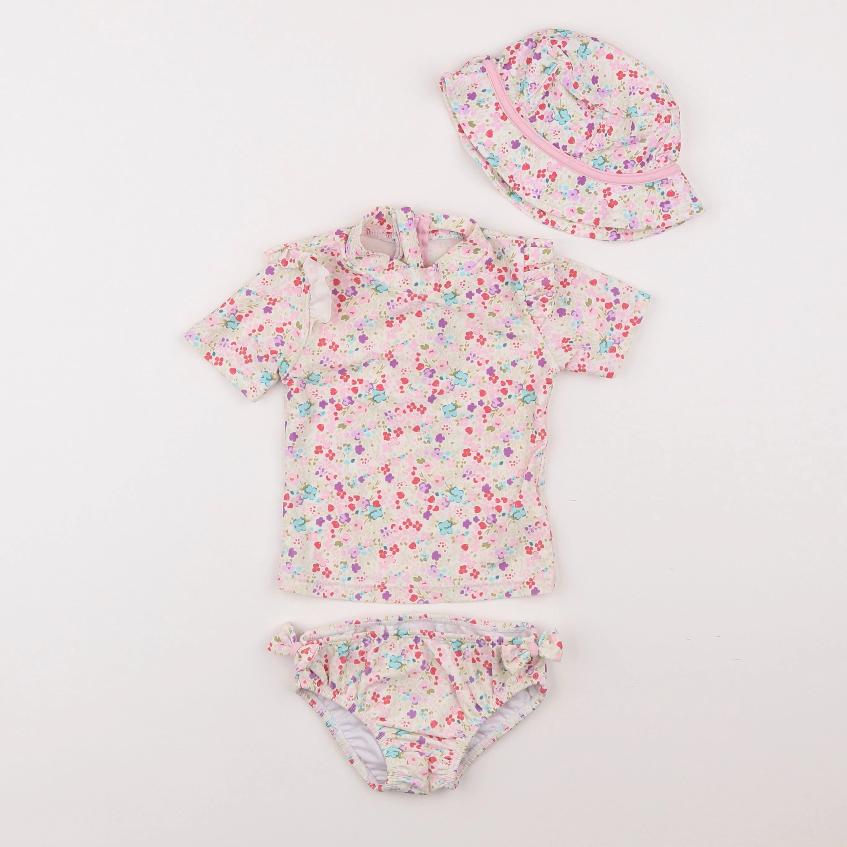 Vertbaudet - ensemble de bain multicolore - 12 mois