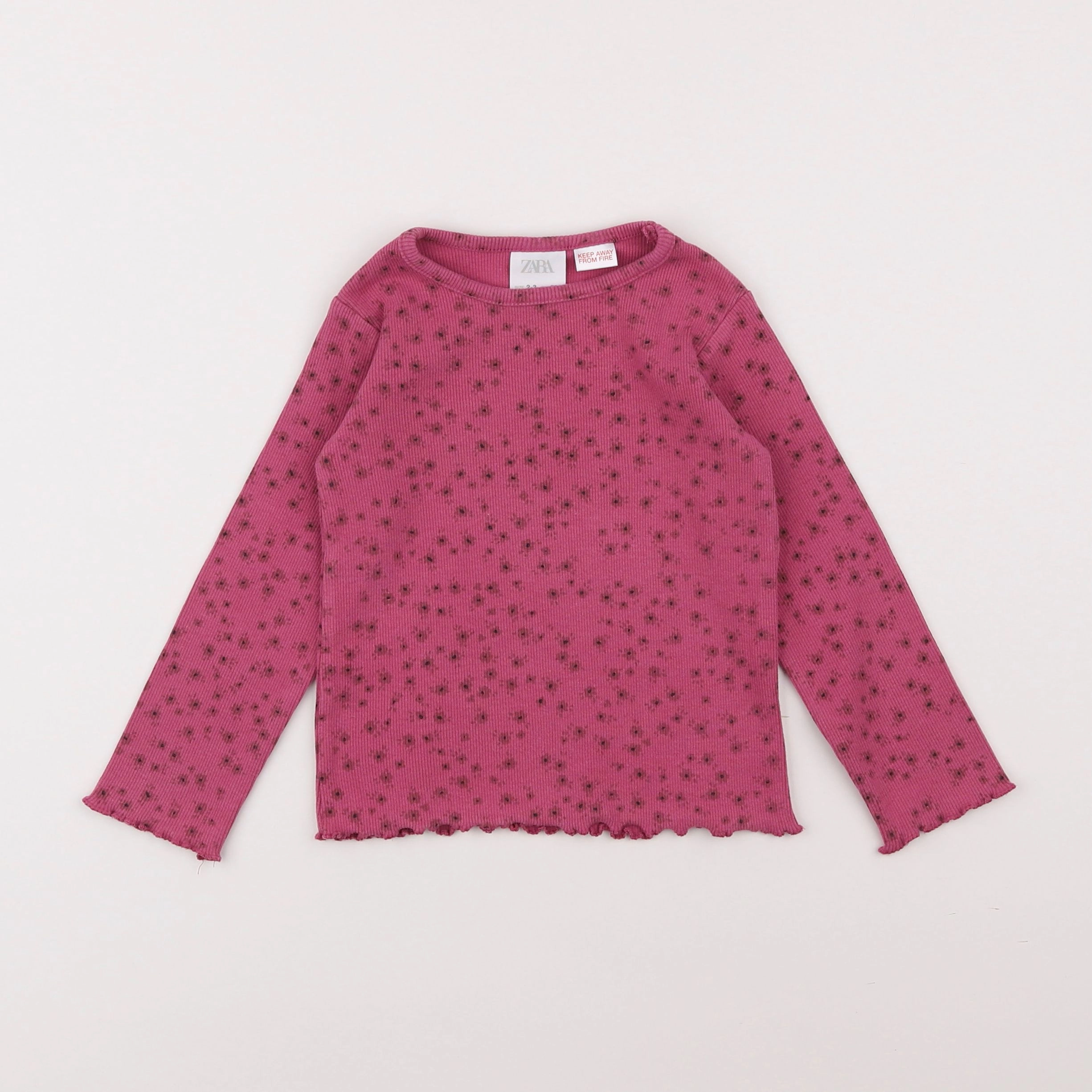 Zara - sous-pull rose - 2/3 ans