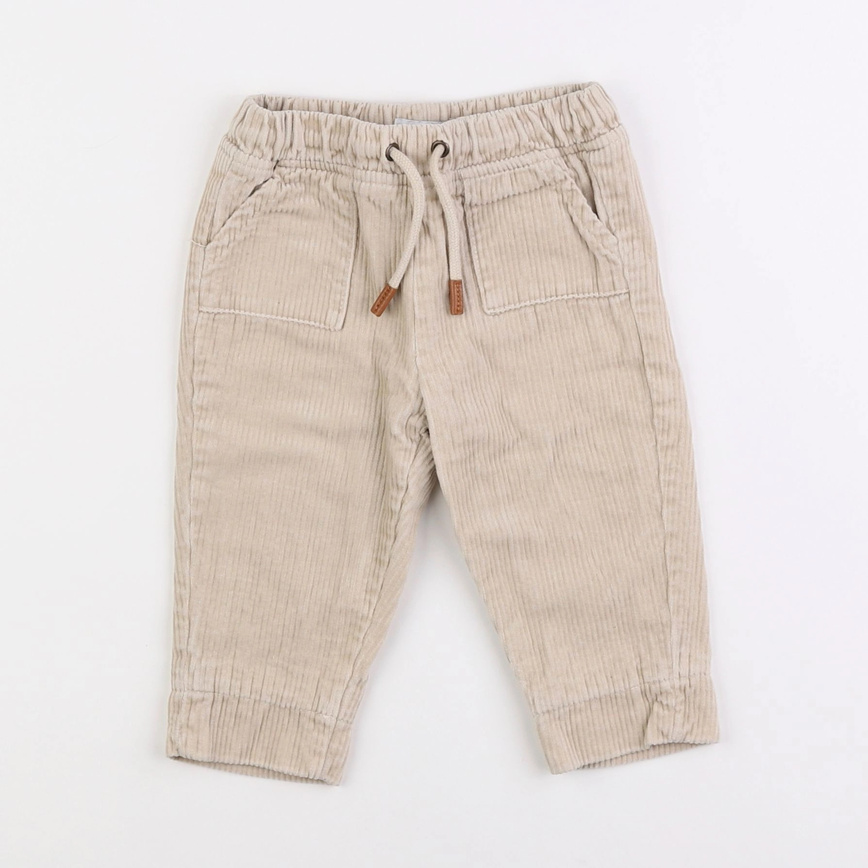 Vertbaudet - pantalon beige - 9 mois