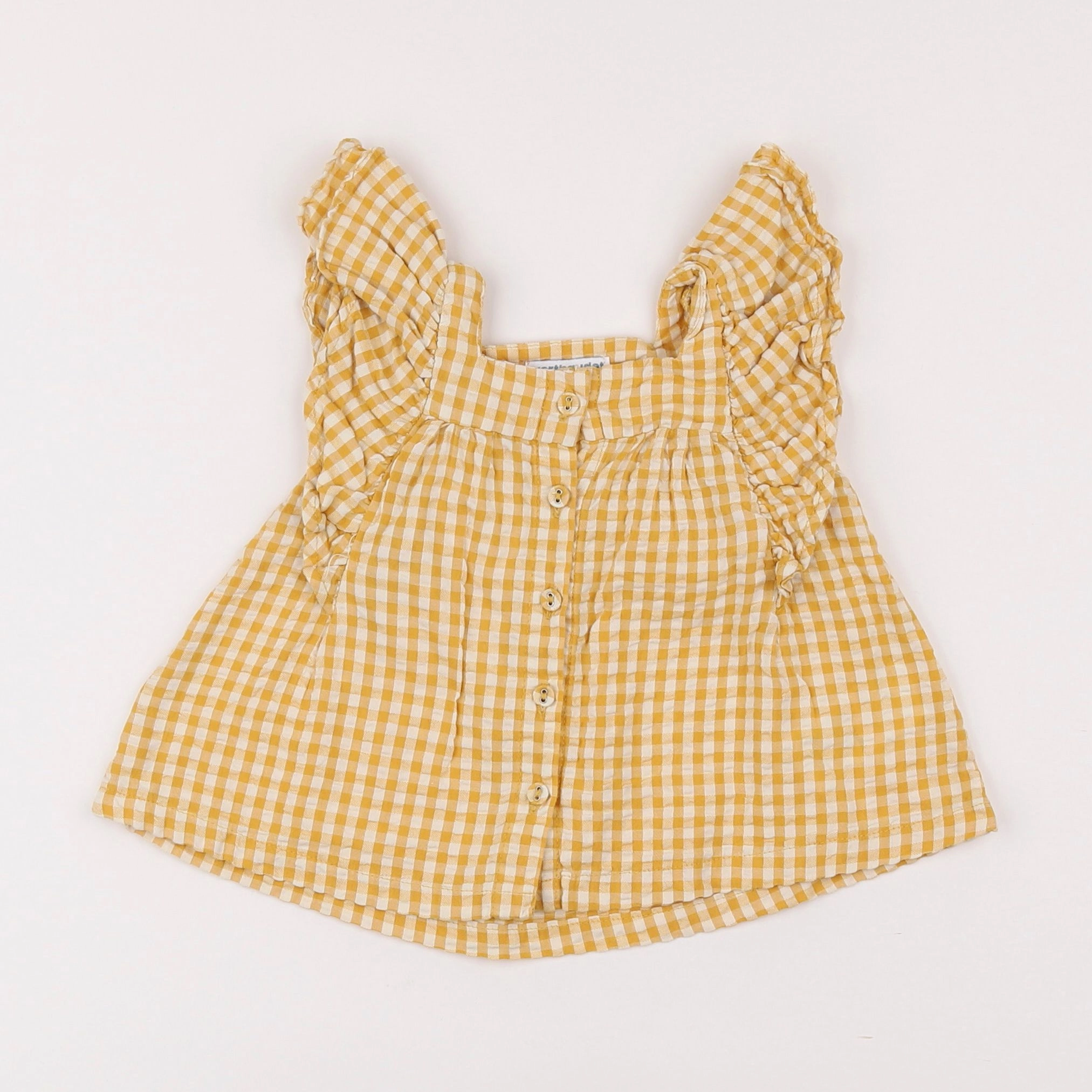 Vertbaudet - blouse jaune - 12 mois