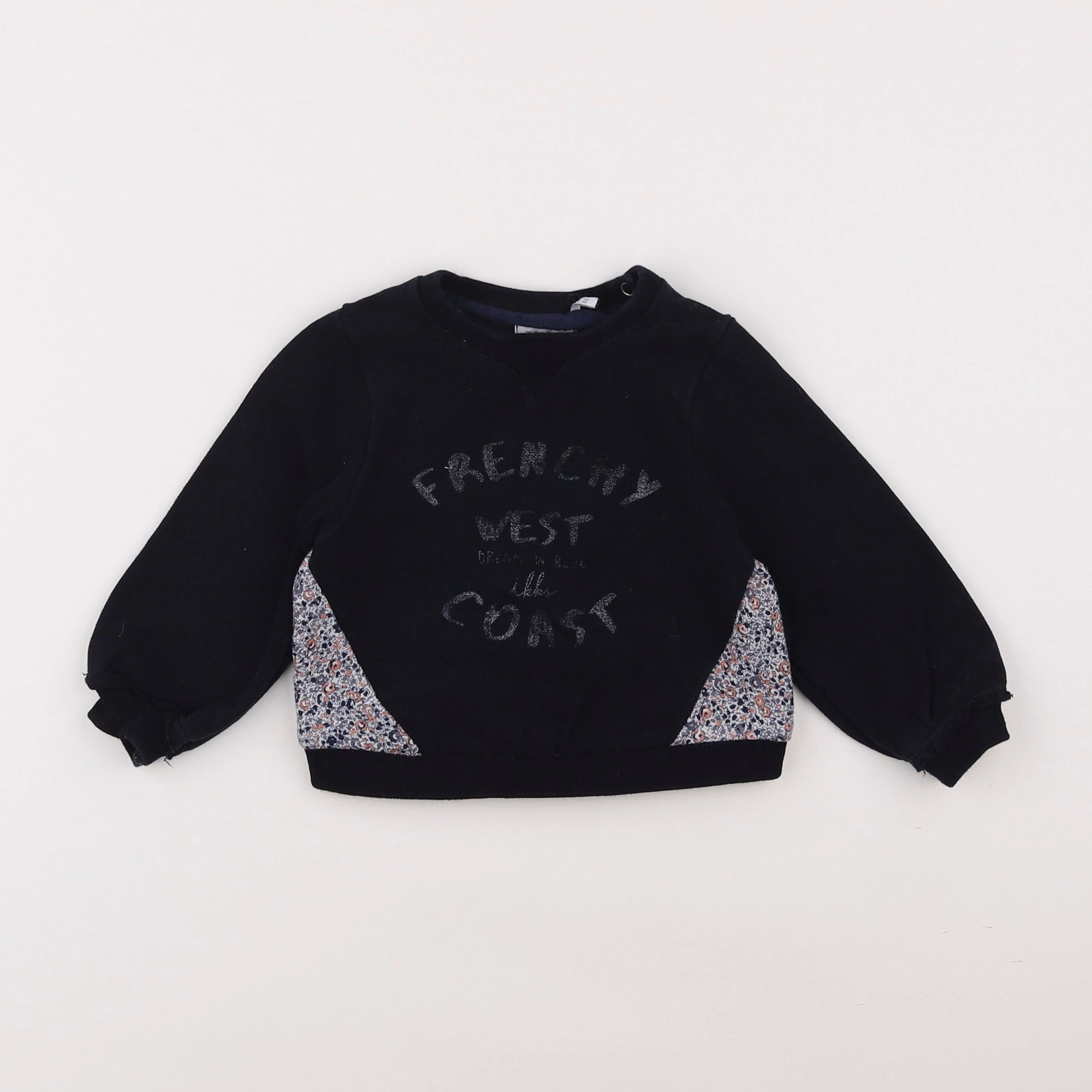 IKKS - sweat bleu - 18 mois