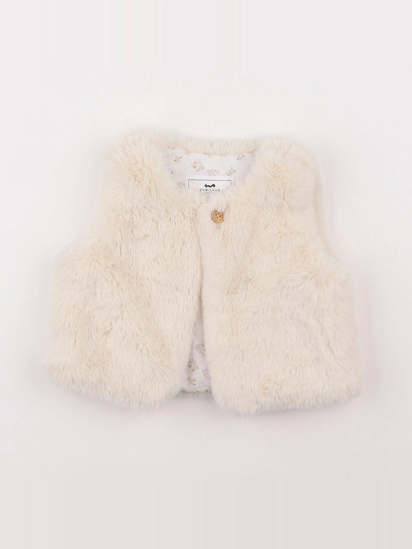 Cyrillus - gilet blanc - 6 mois