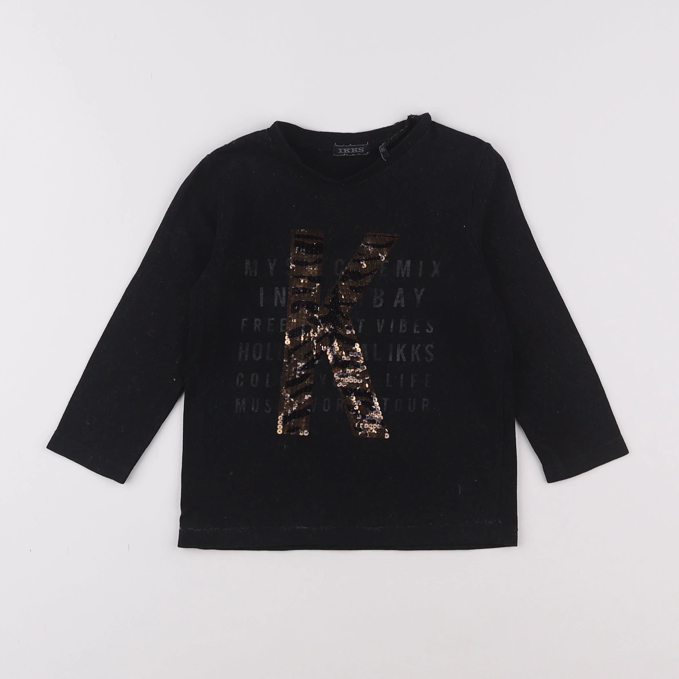 IKKS - tee-shirt noir - 2 ans