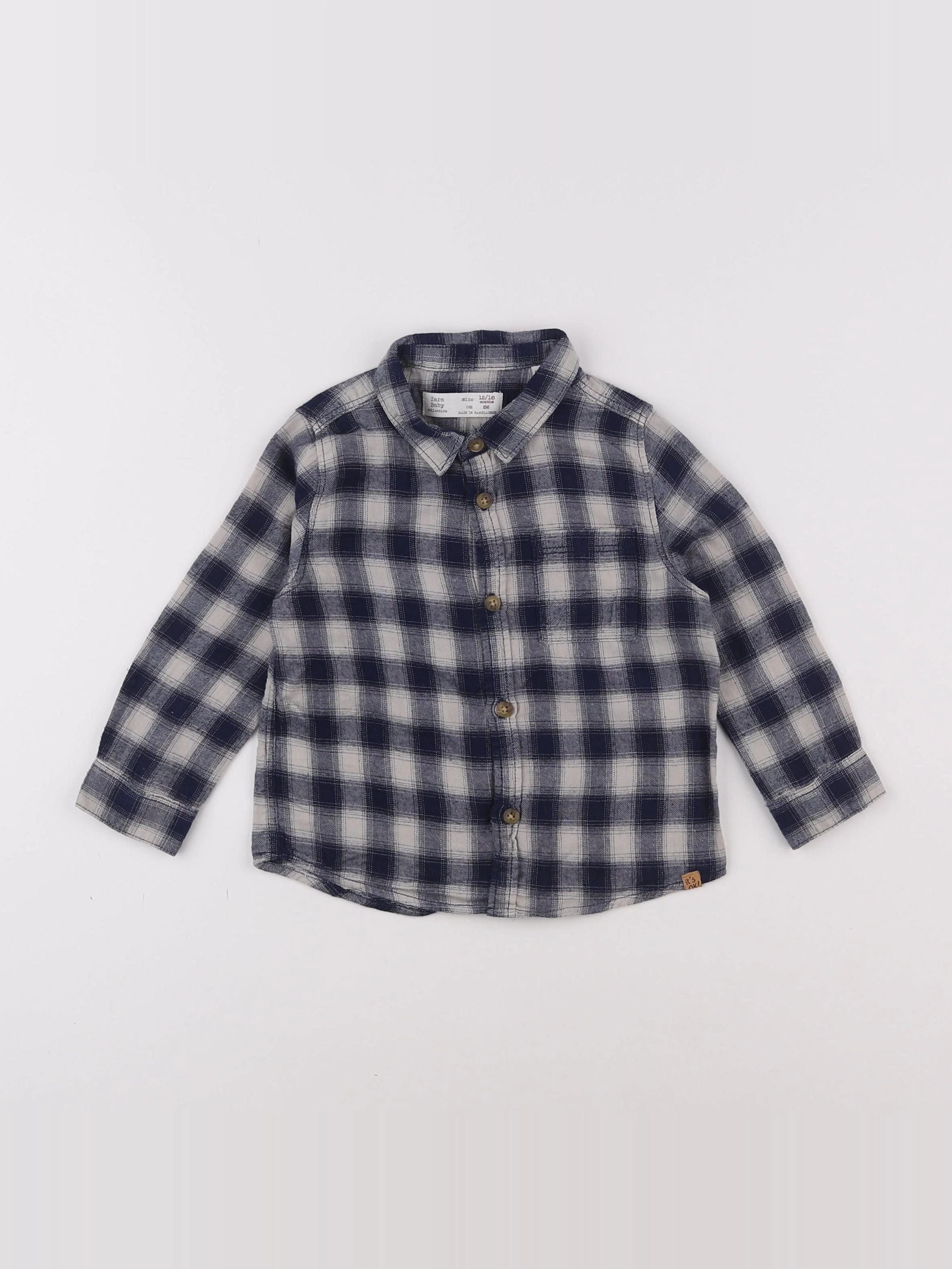 Zara - chemise bleu - 12/18 mois