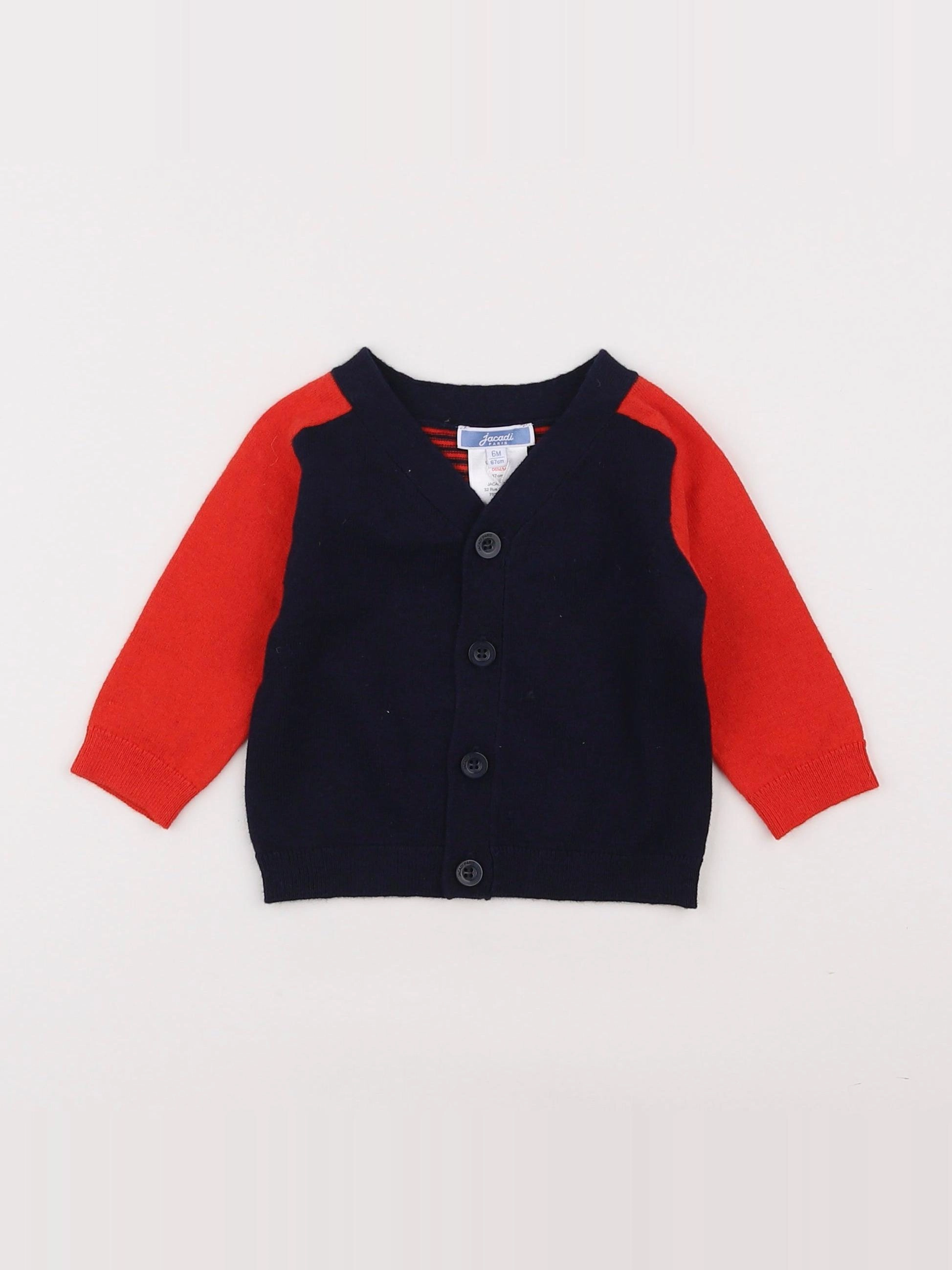 Jacadi - gilet bleu - 6 mois