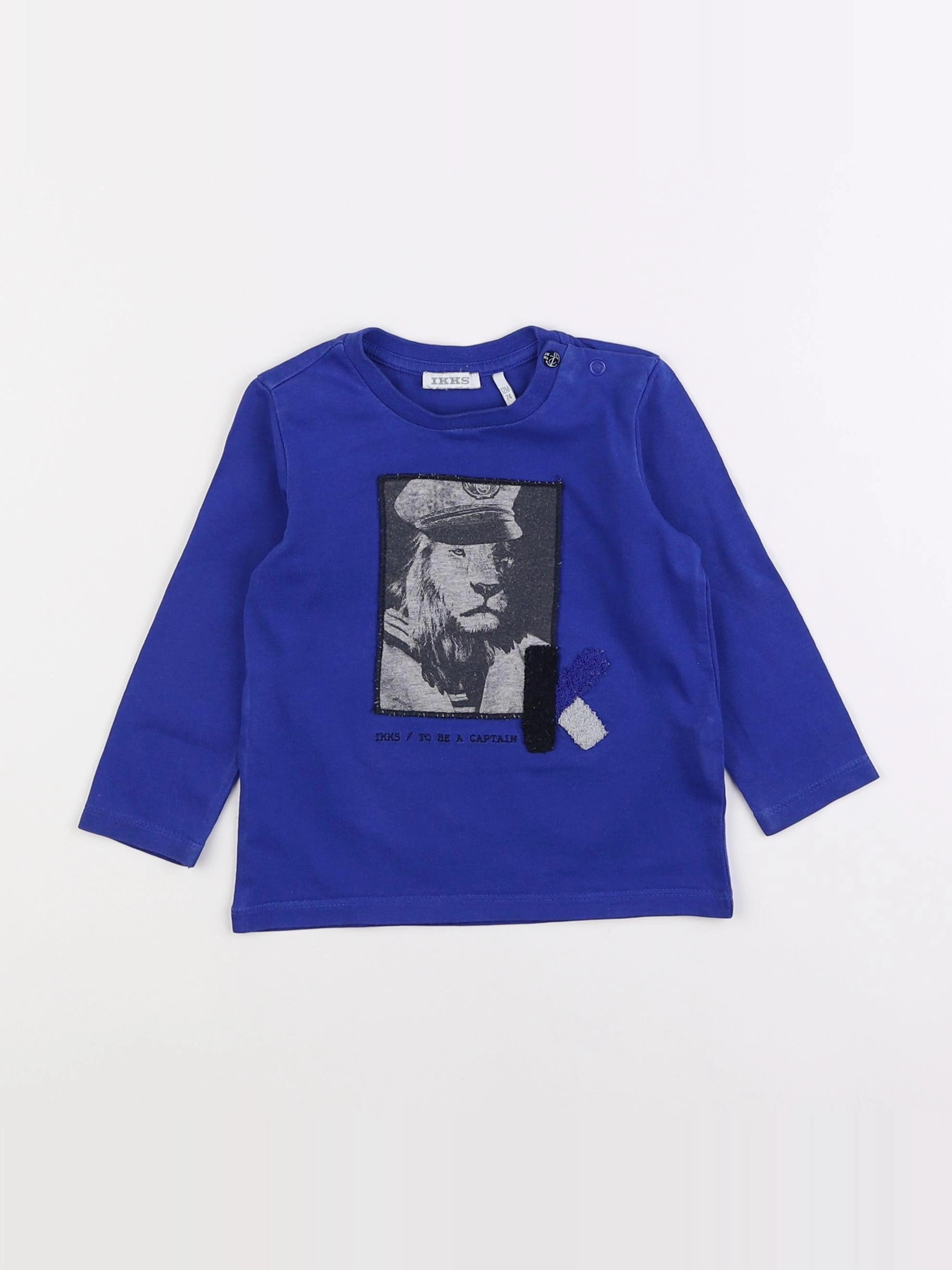 IKKS - tee-shirt bleu - 12 mois