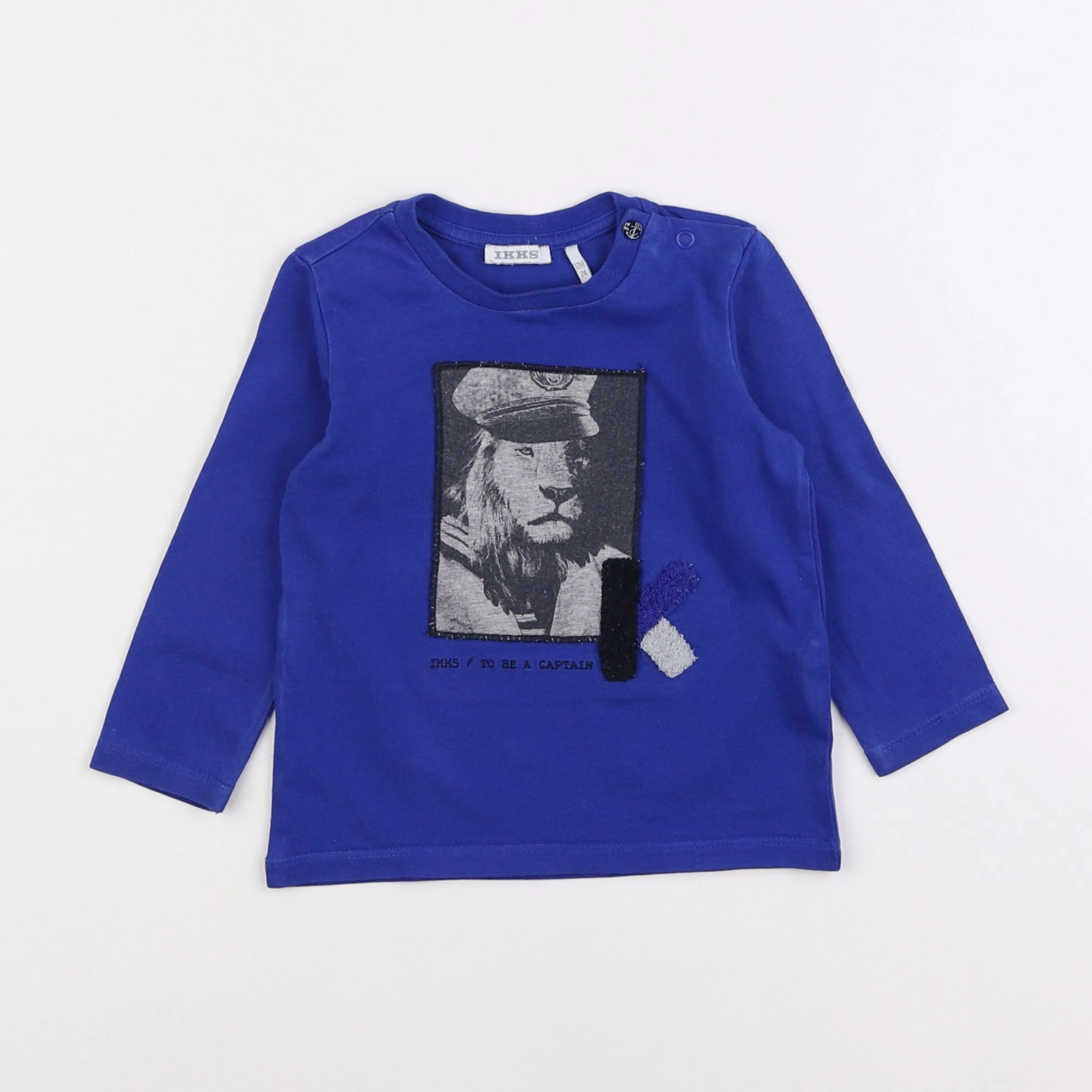IKKS - tee-shirt bleu - 12 mois
