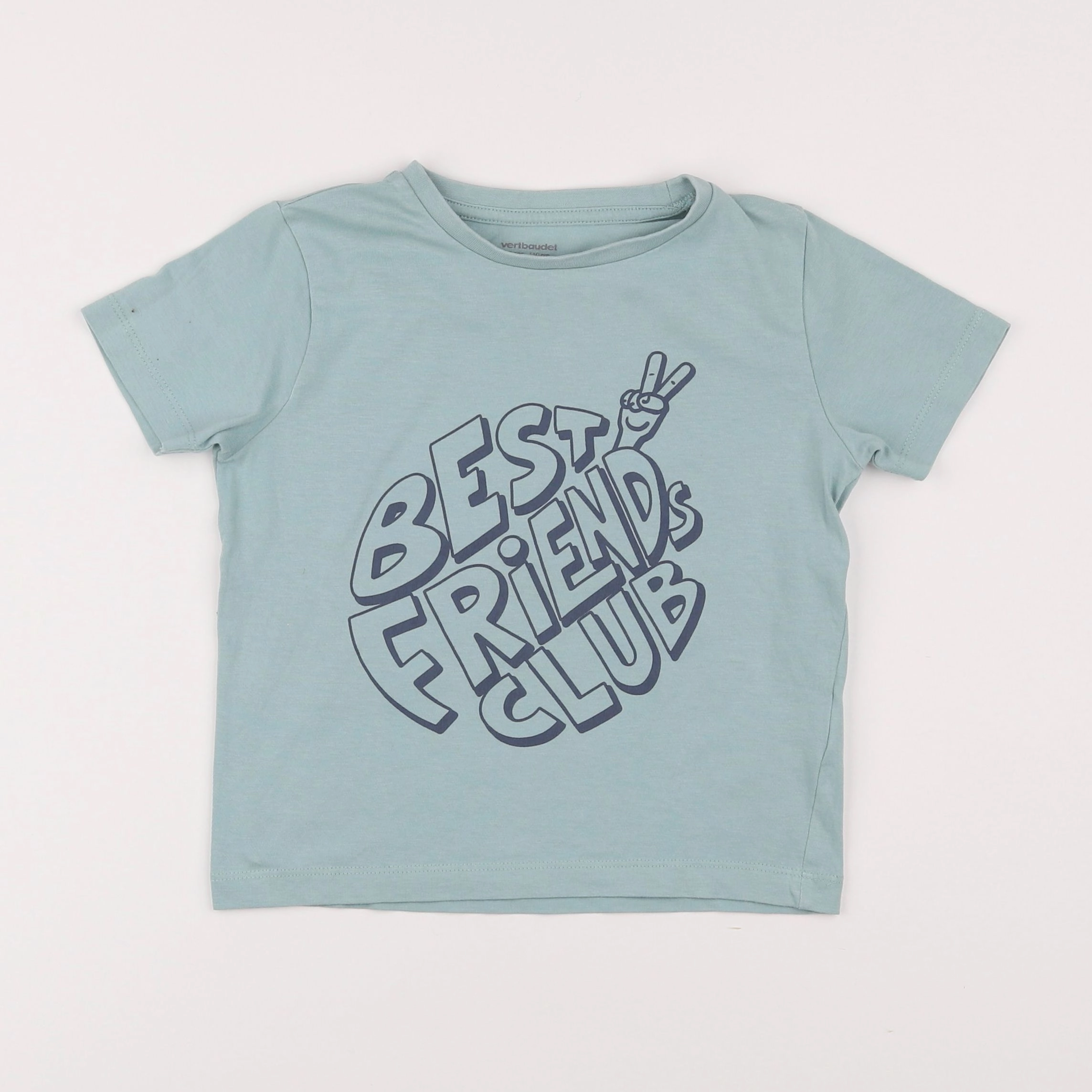 Vertbaudet - tee-shirt bleu - 5 ans