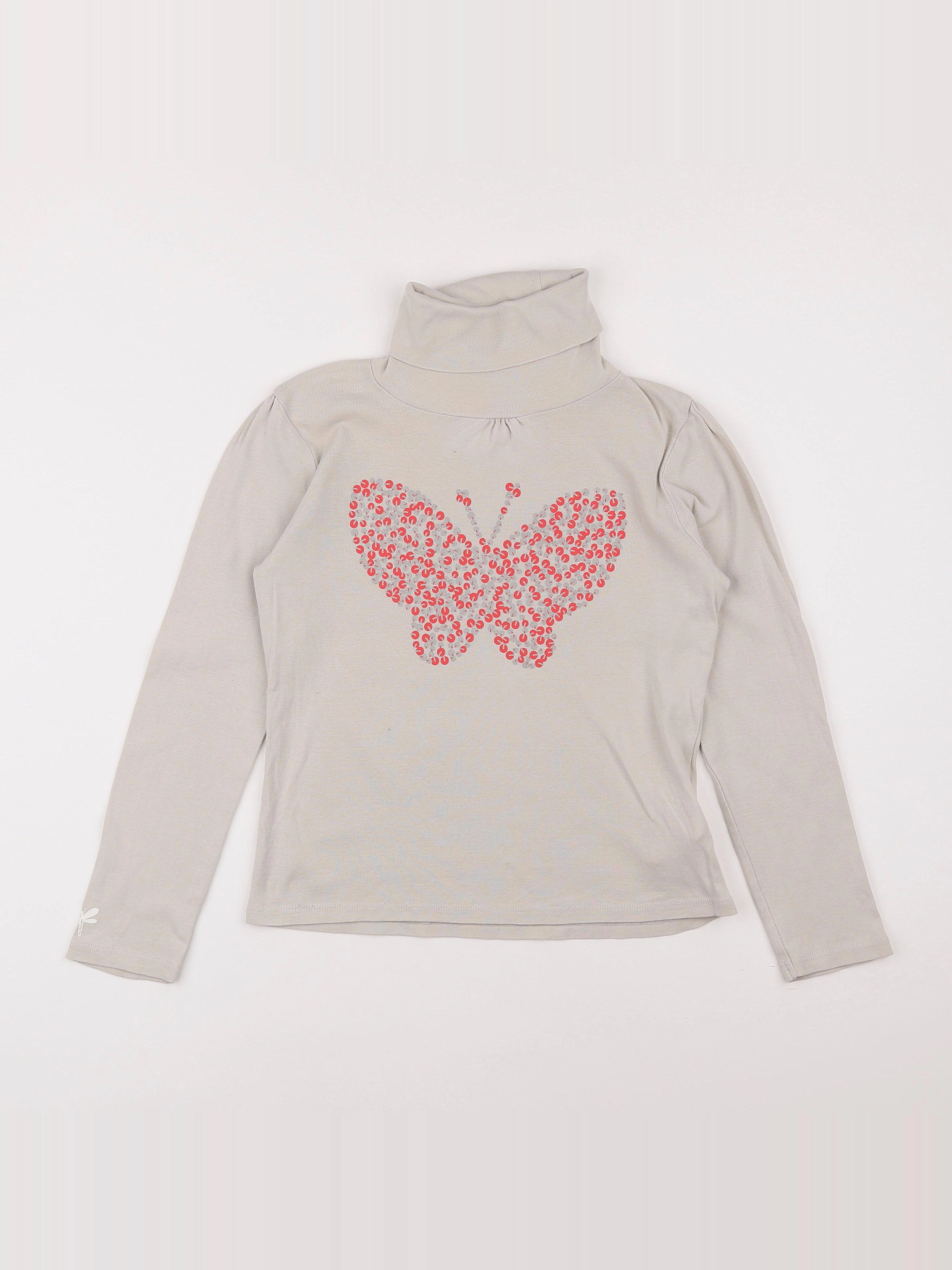 Vertbaudet - sous-pull beige - 10 ans