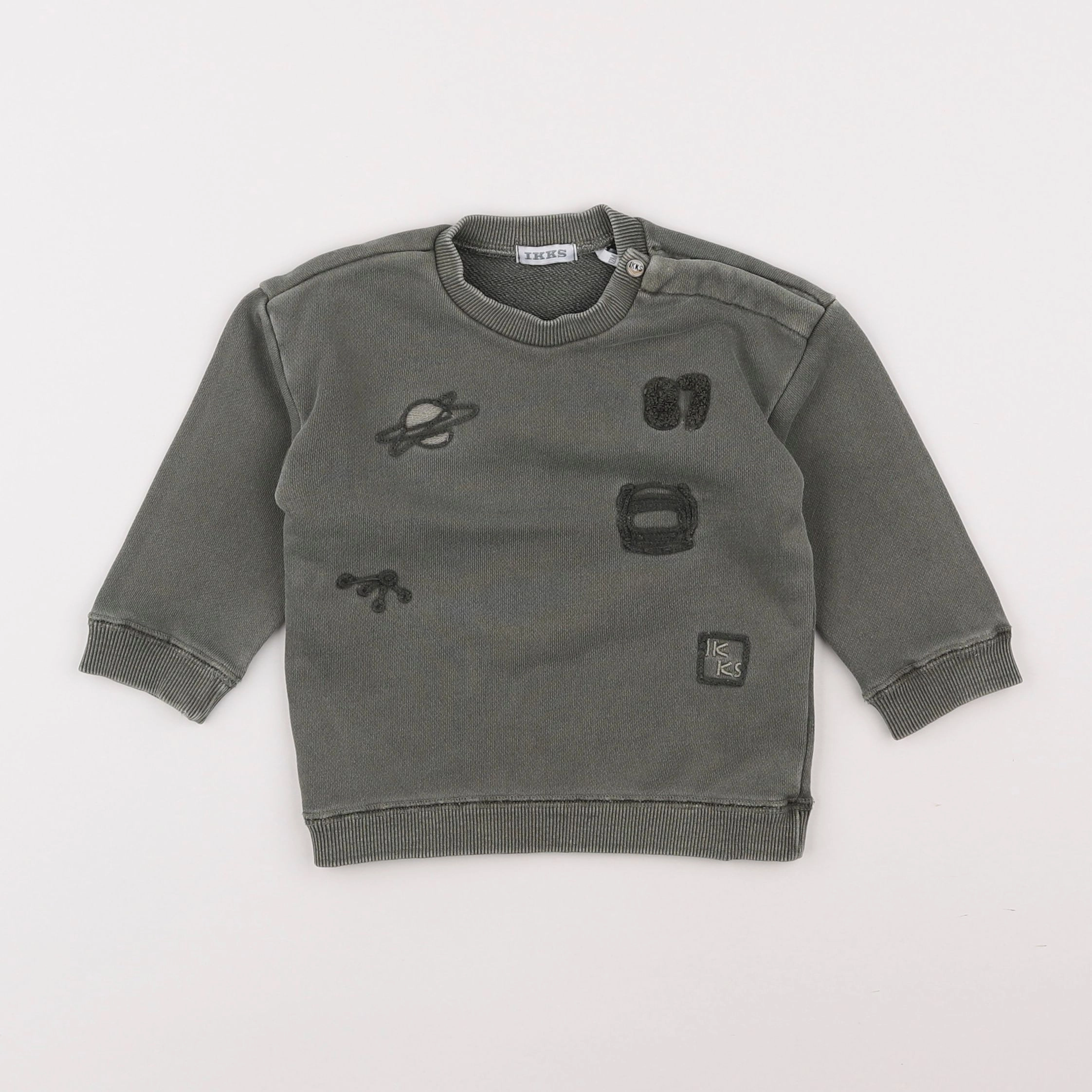 IKKS - sweat vert - 12 mois