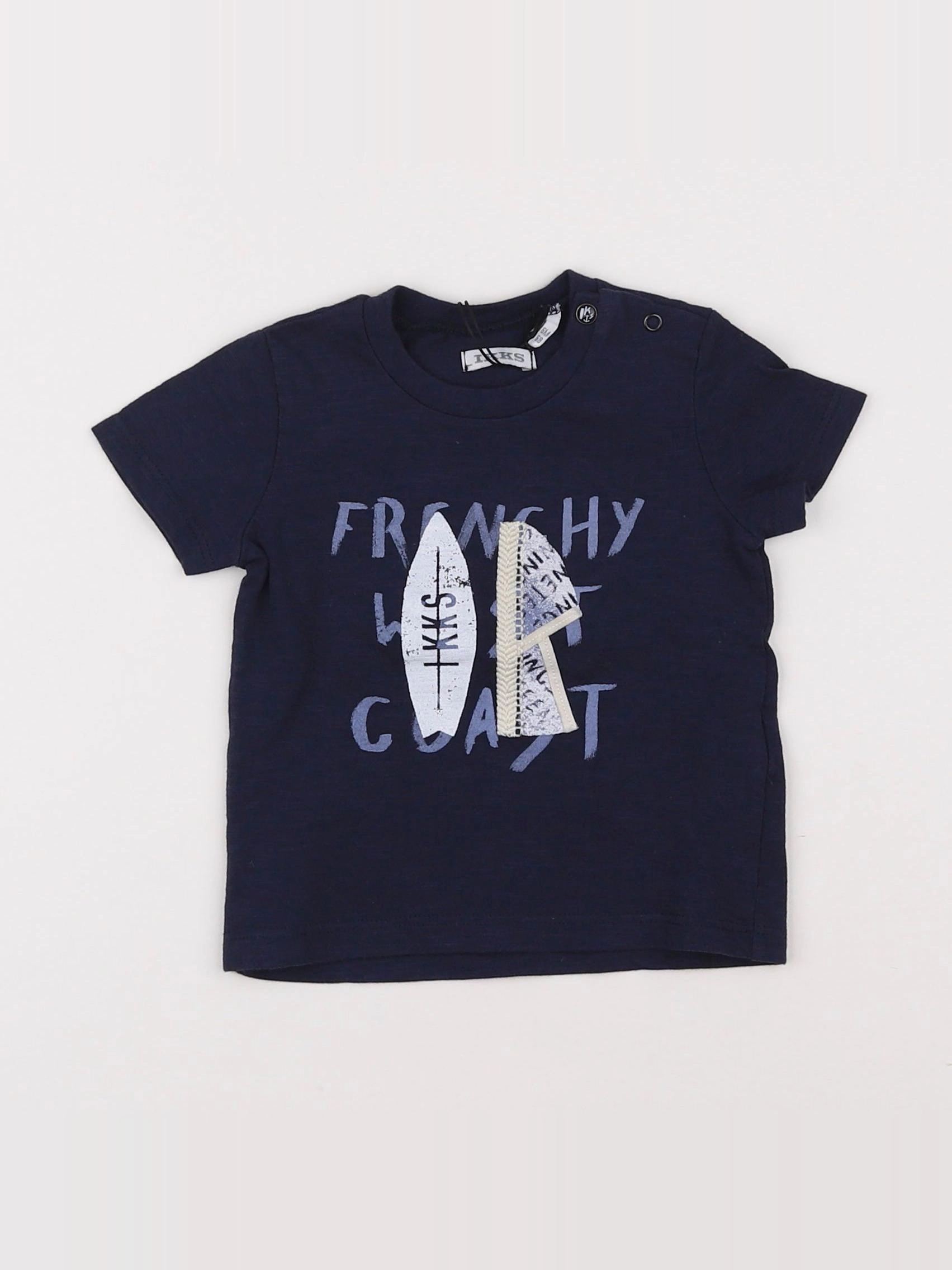 IKKS - tee-shirt bleu - 6 mois
