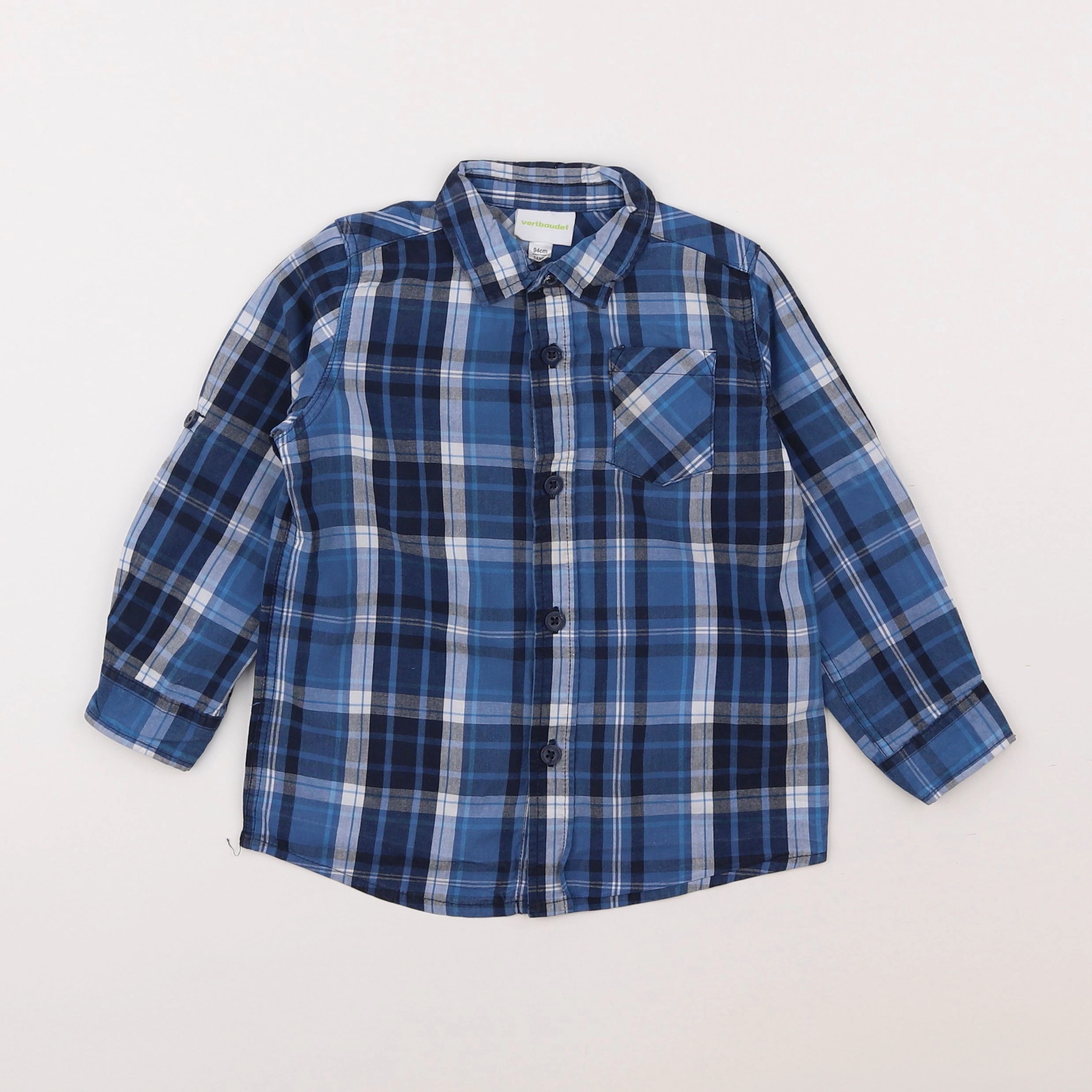 Vertbaudet - chemise bleu - 3 ans