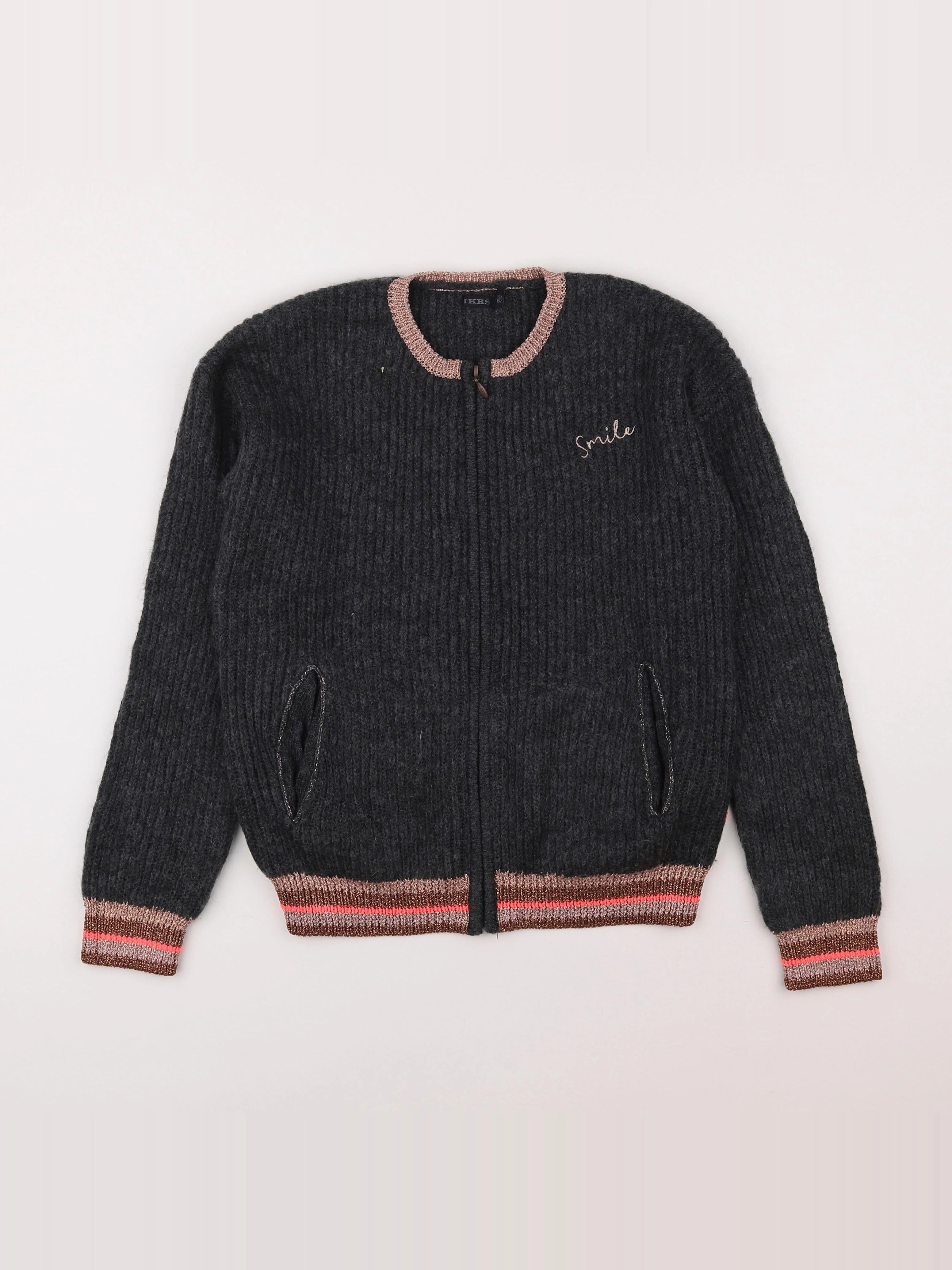 IKKS - gilet gris - 12 ans