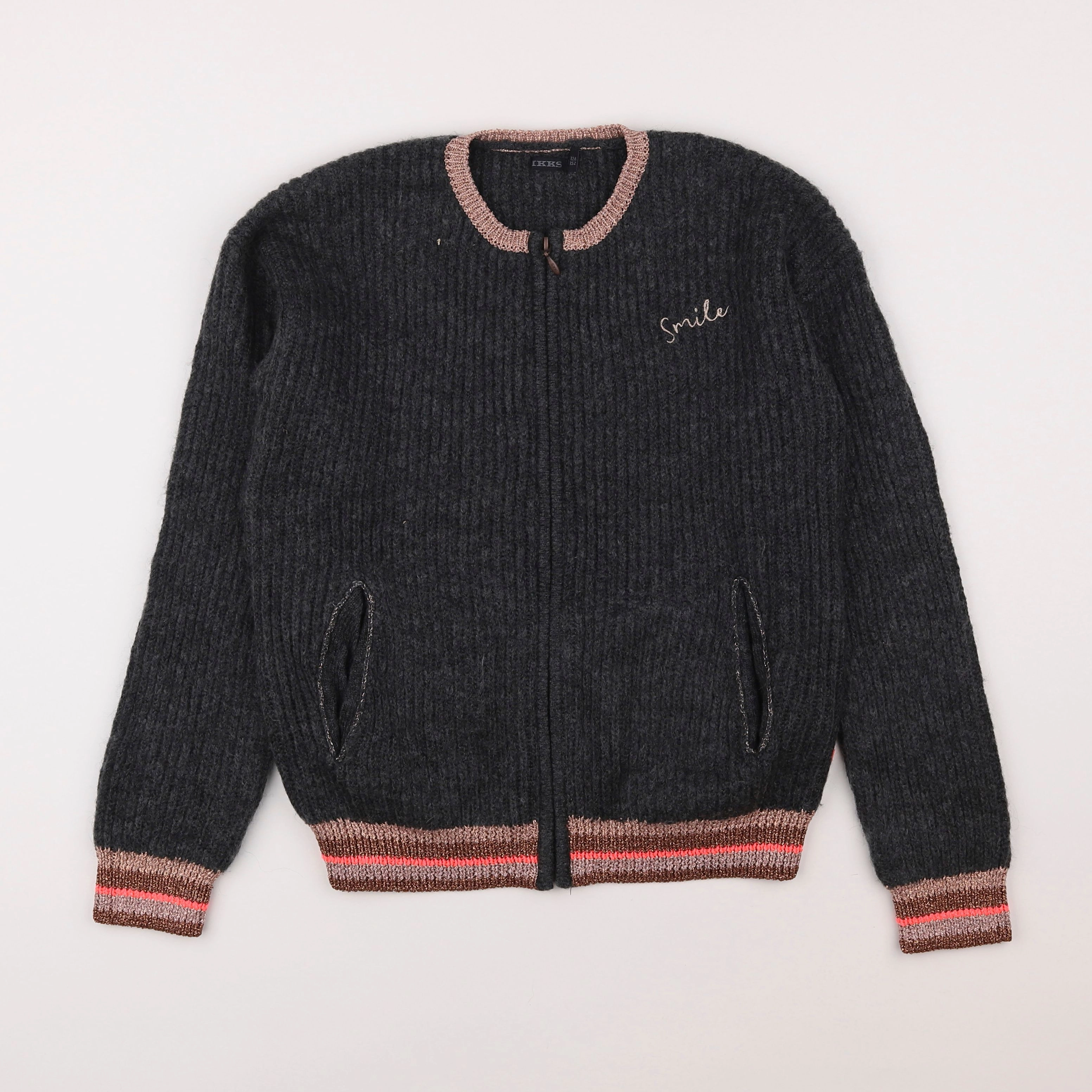 IKKS - gilet gris - 12 ans