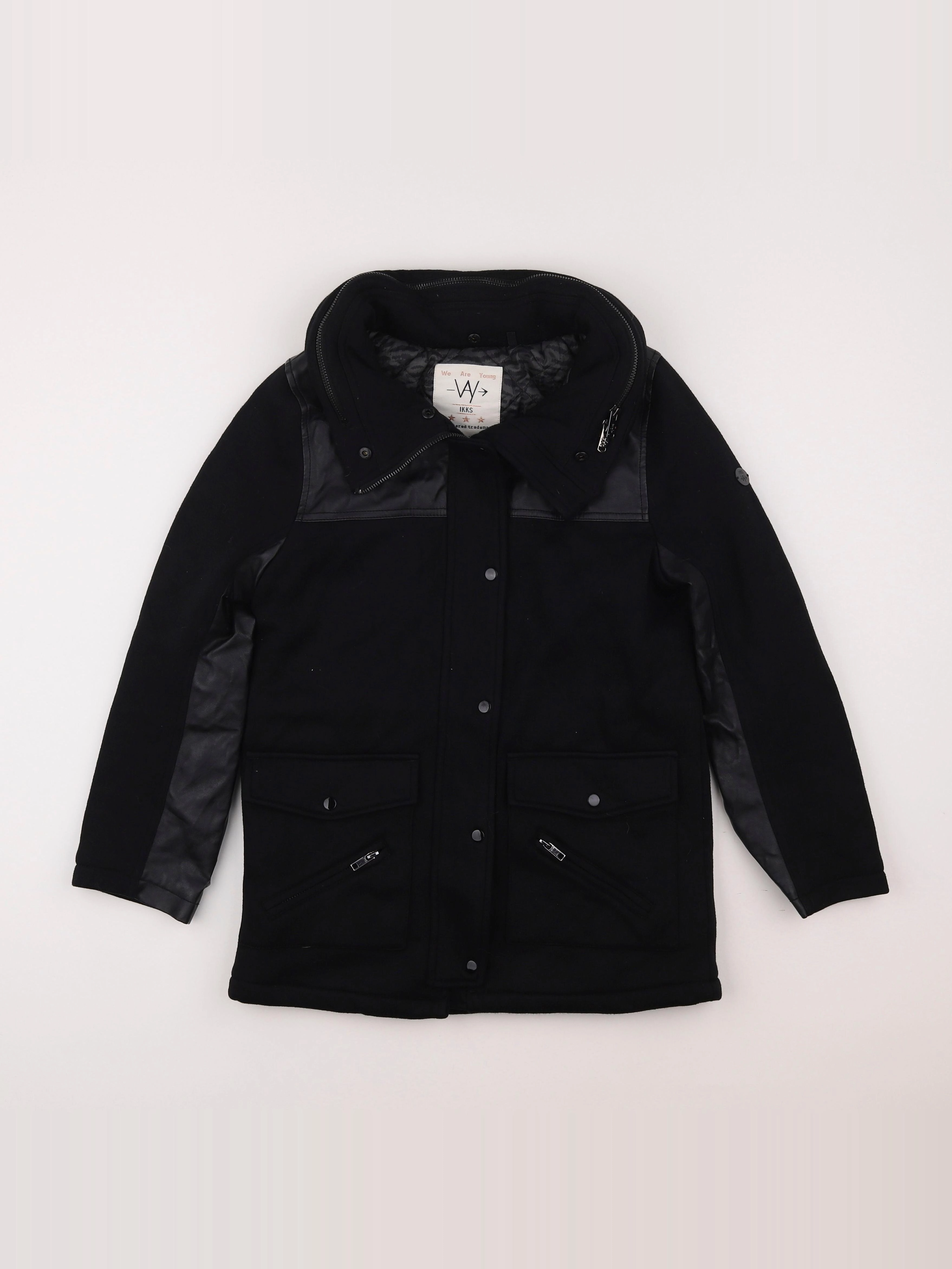 IKKS - manteau noir - 10 ans
