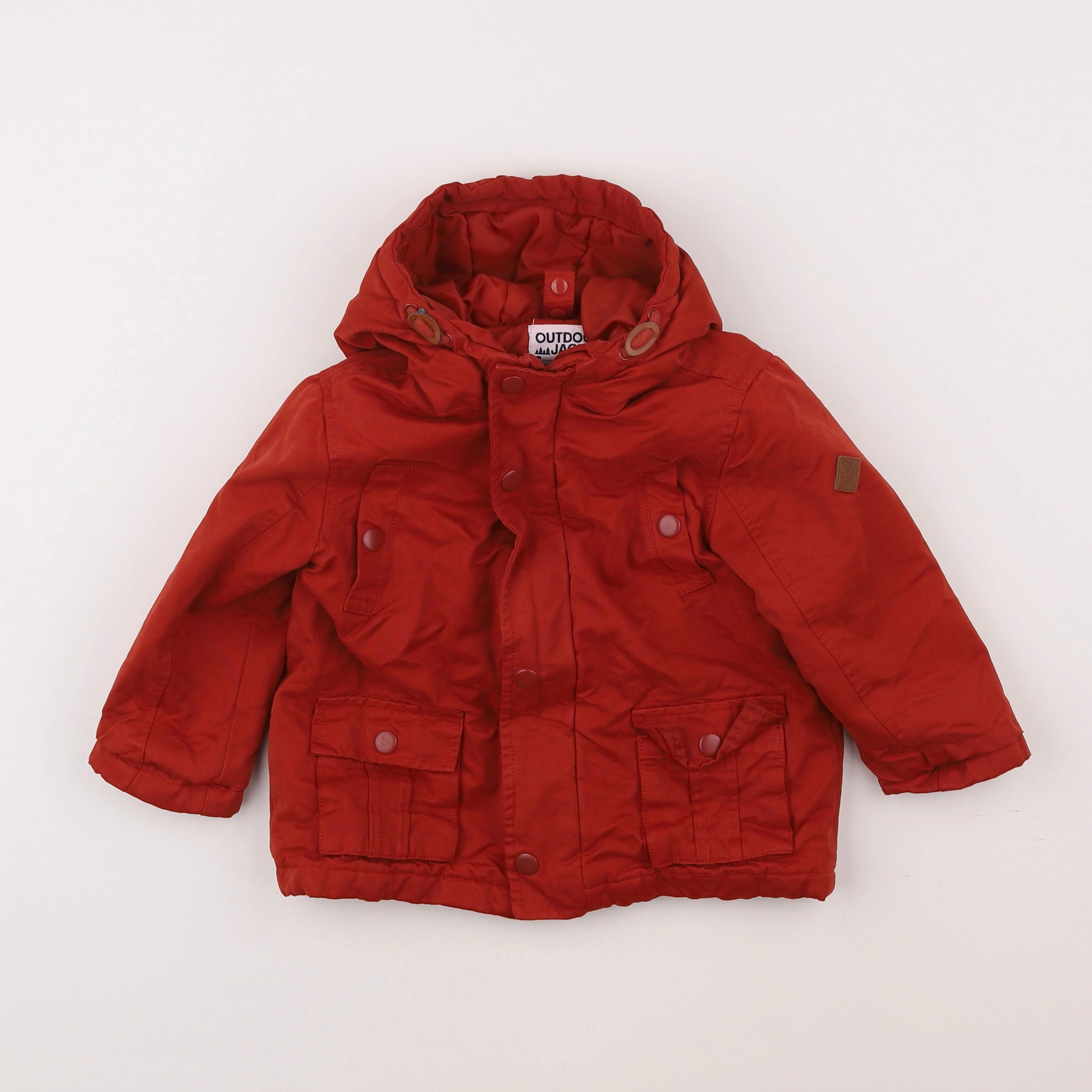 Vertbaudet - parka rouge - 3 ans