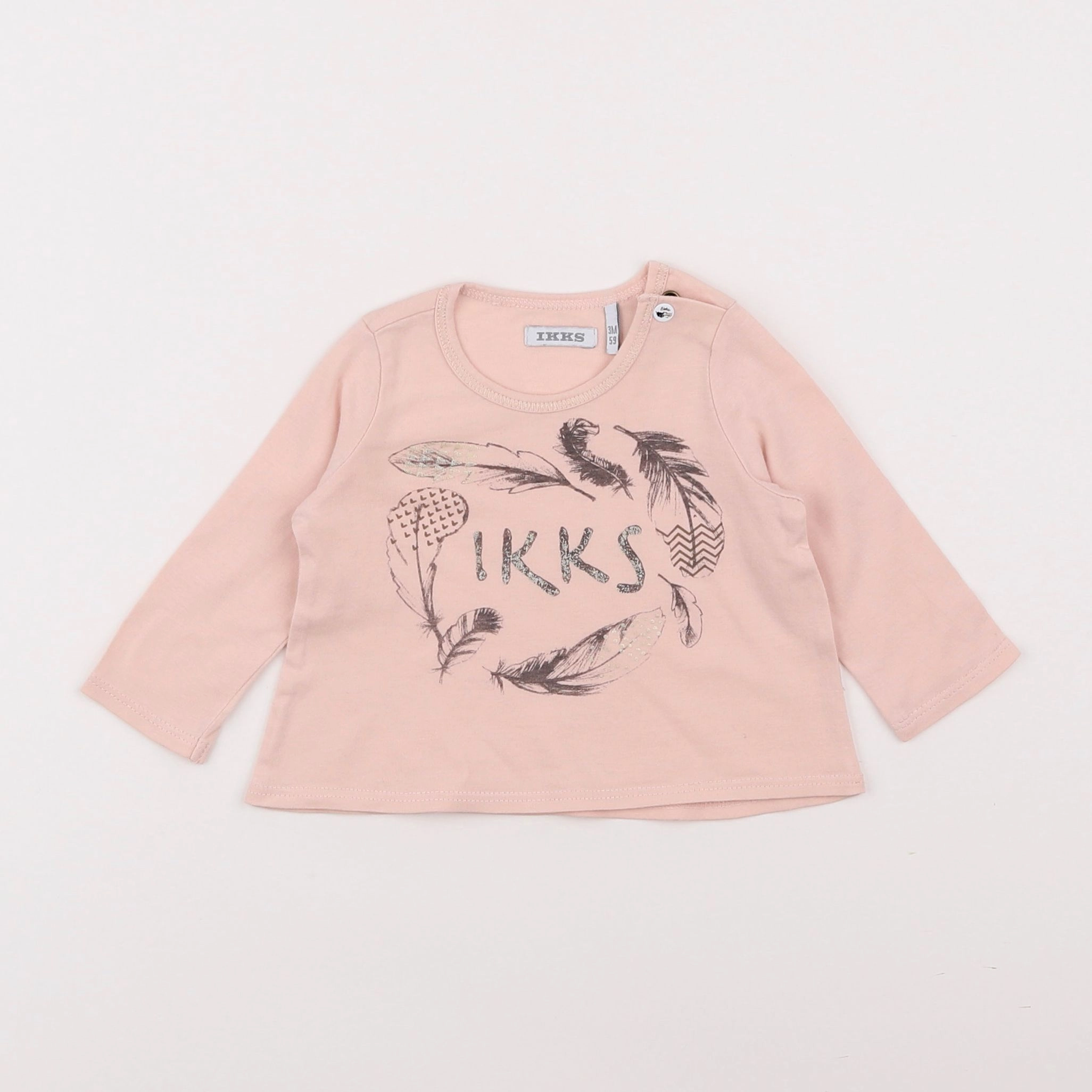 IKKS - tee-shirt rose - 3 mois