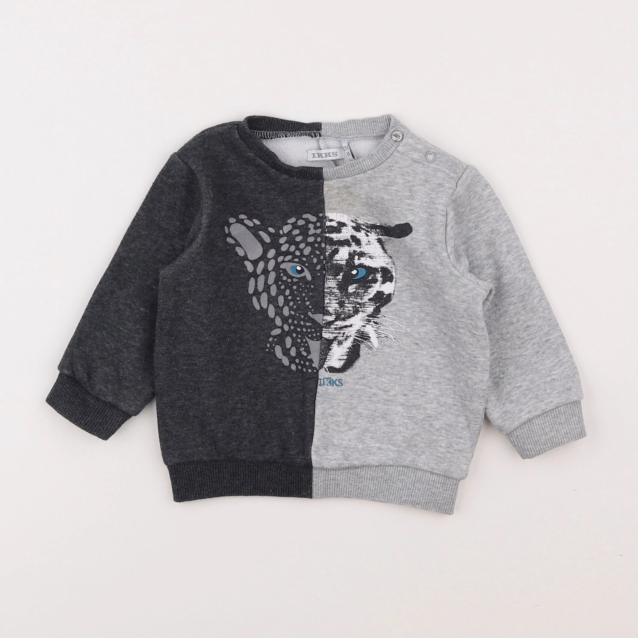 IKKS - sweat gris - 12 mois