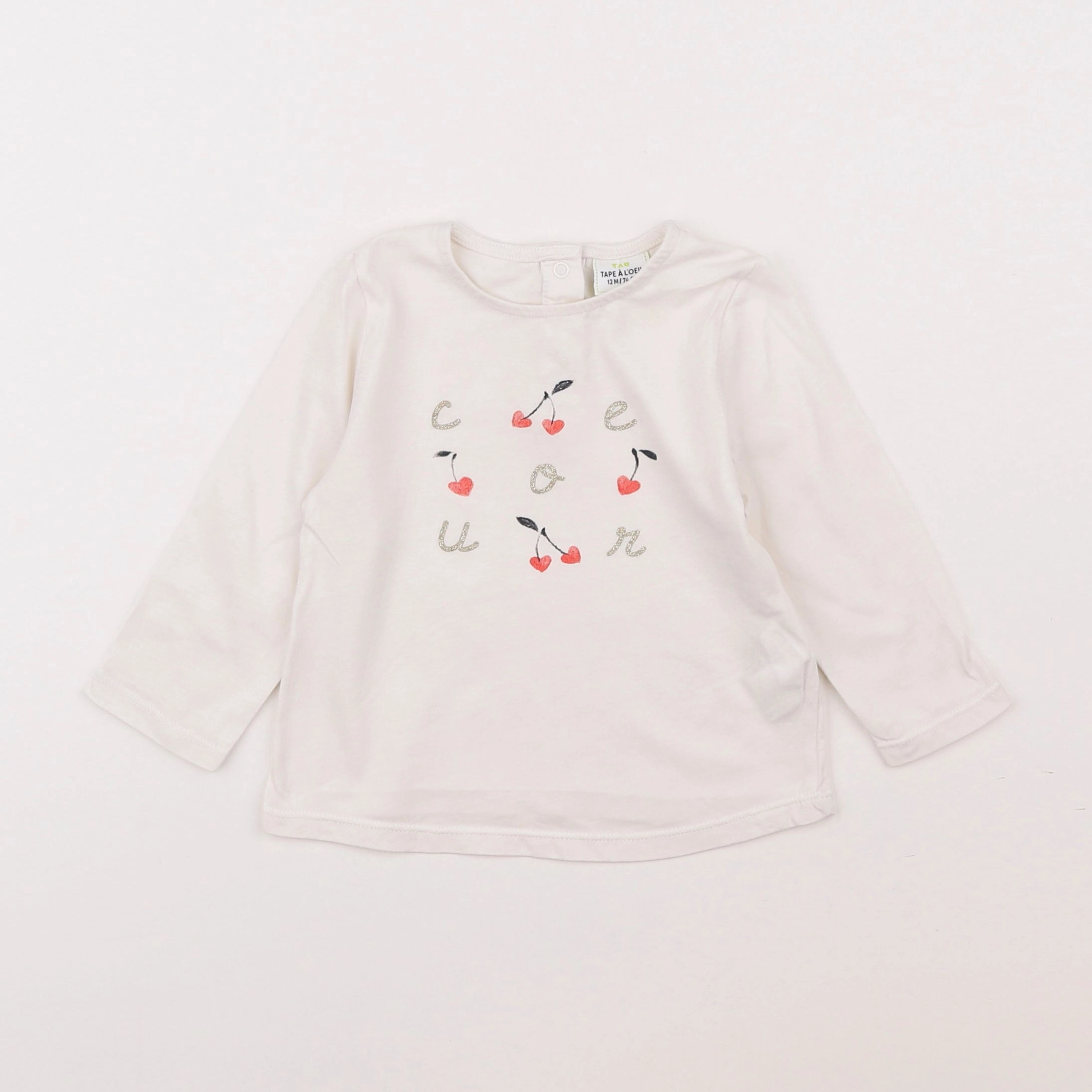 Tape à l'oeil - tee-shirt blanc - 12 mois
