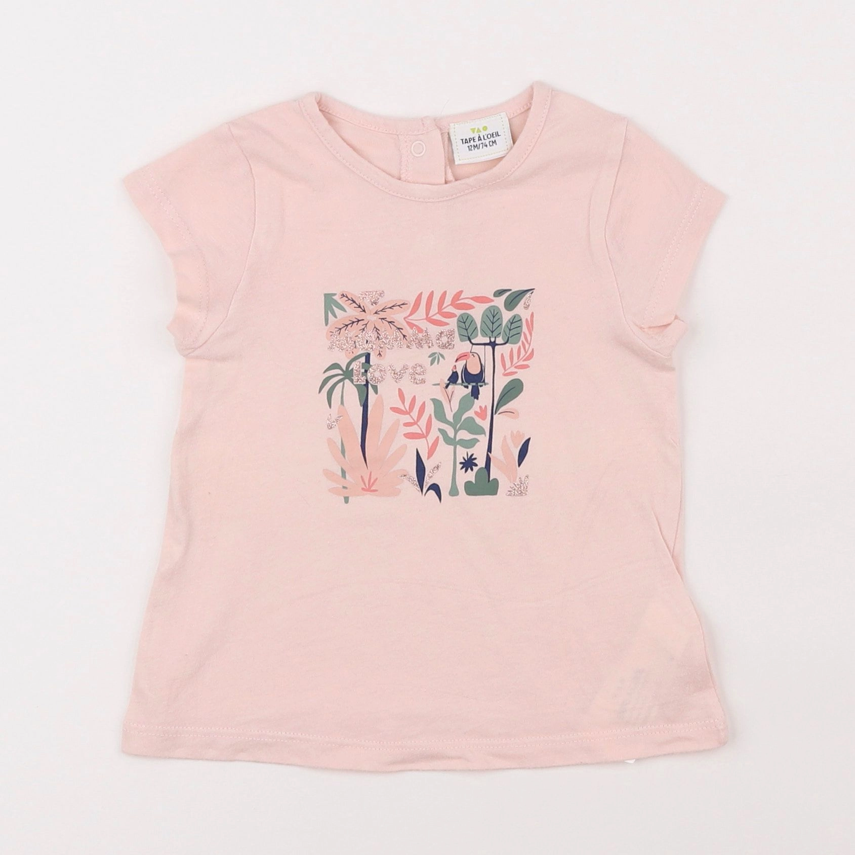 Tape à l'oeil - tee-shirt rose - 12 mois