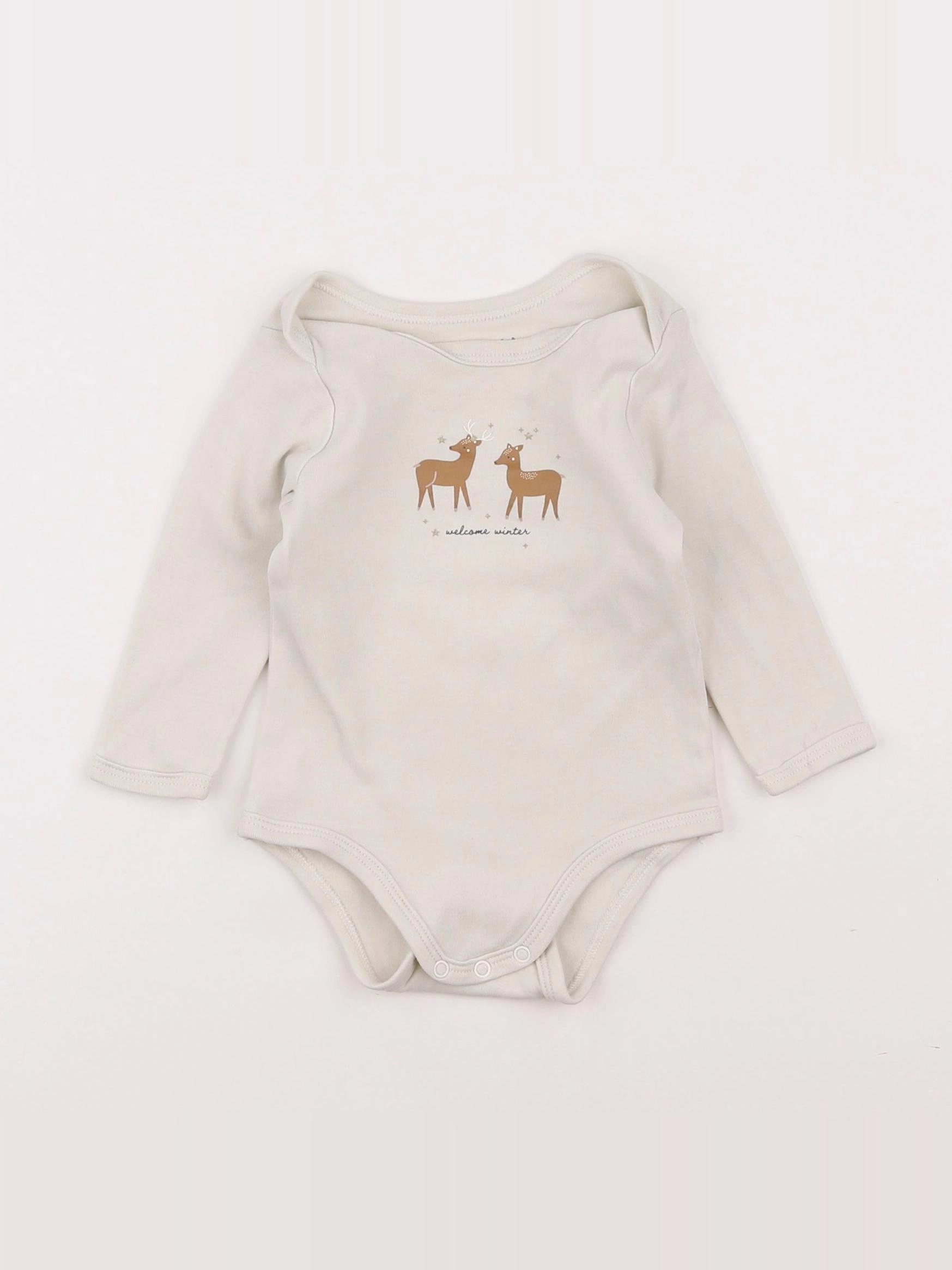 Vertbaudet - body beige - 6 mois