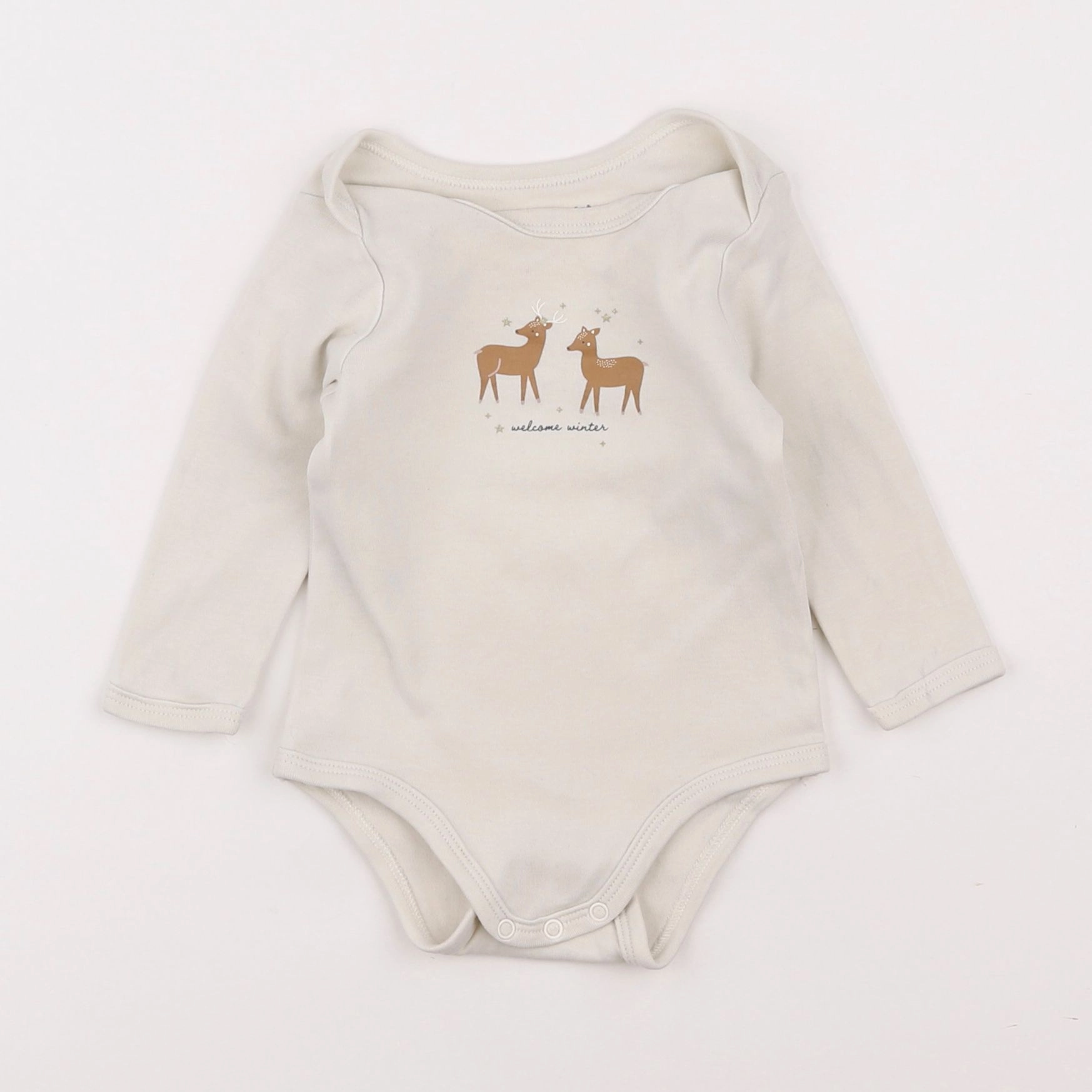 Vertbaudet - body beige - 6 mois