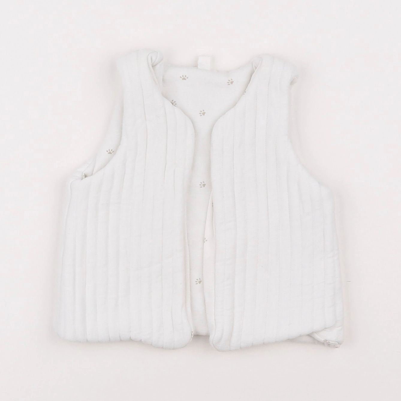 Petit Bateau - gilet blanc - 6 mois