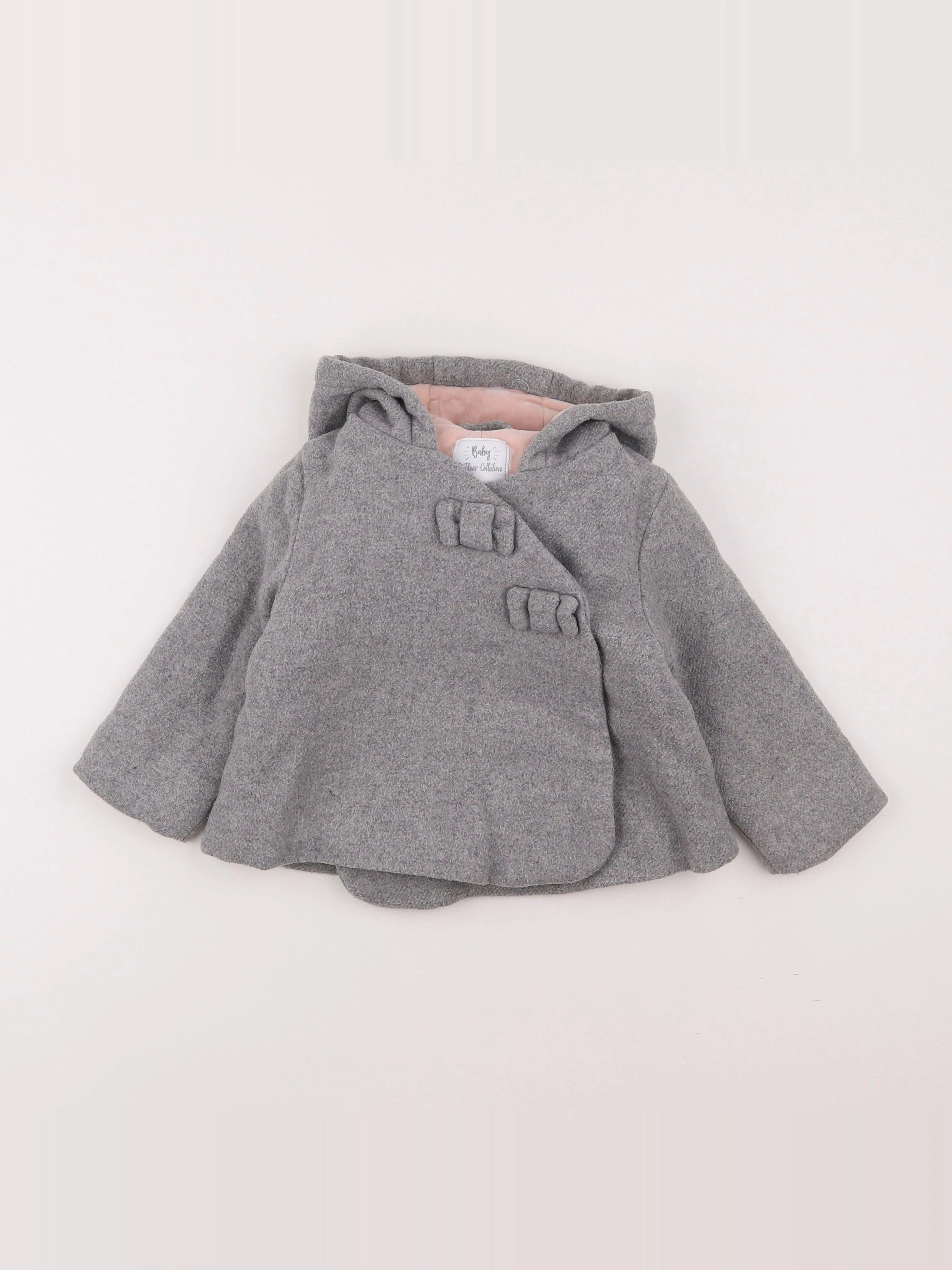 Vertbaudet - manteau gris - 18 mois