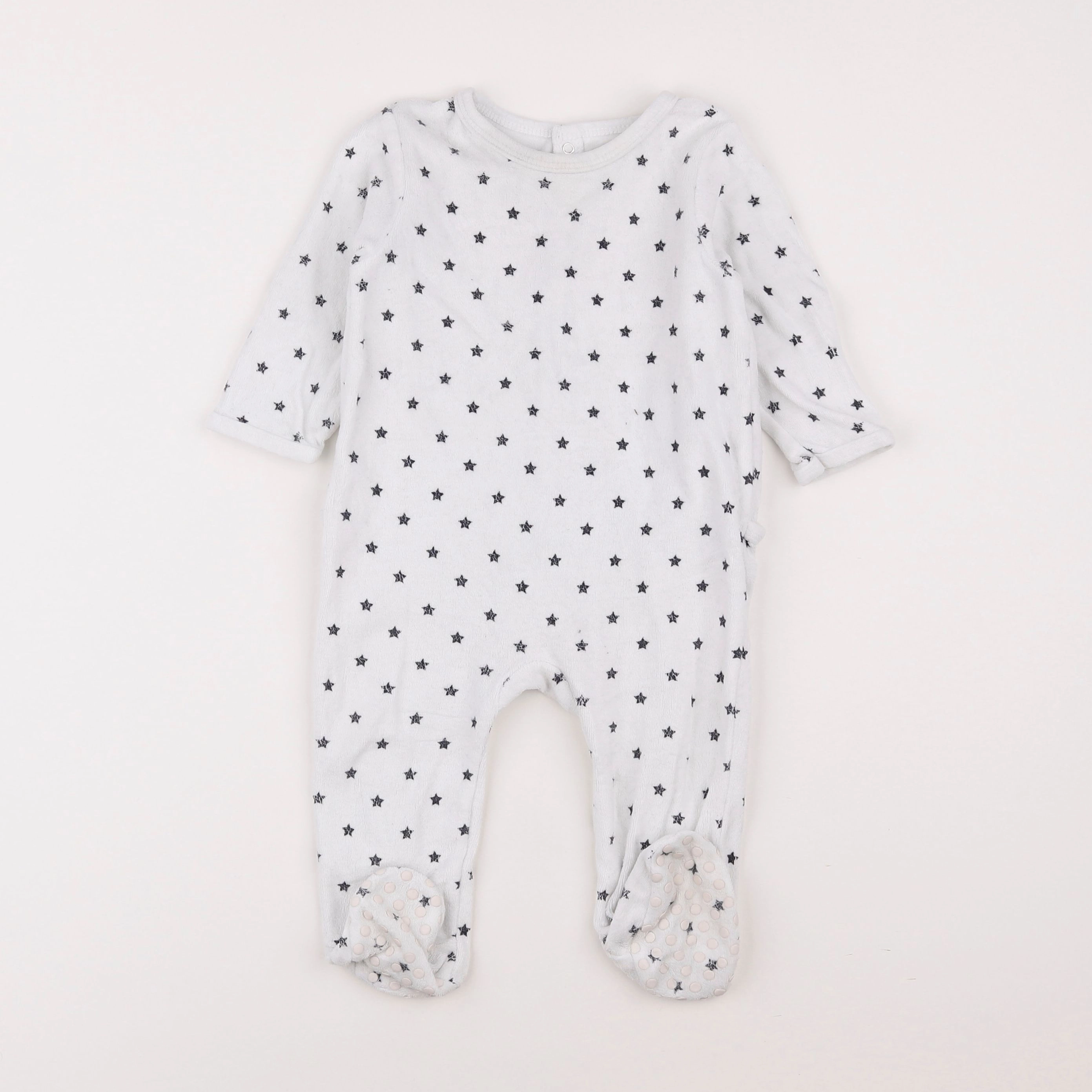 Vertbaudet - pyjama velours blanc - 12 mois