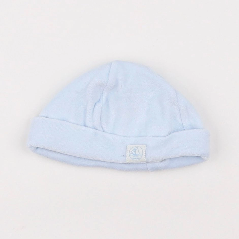 Petit Bateau - bonnet de naissance bleu - 1 mois