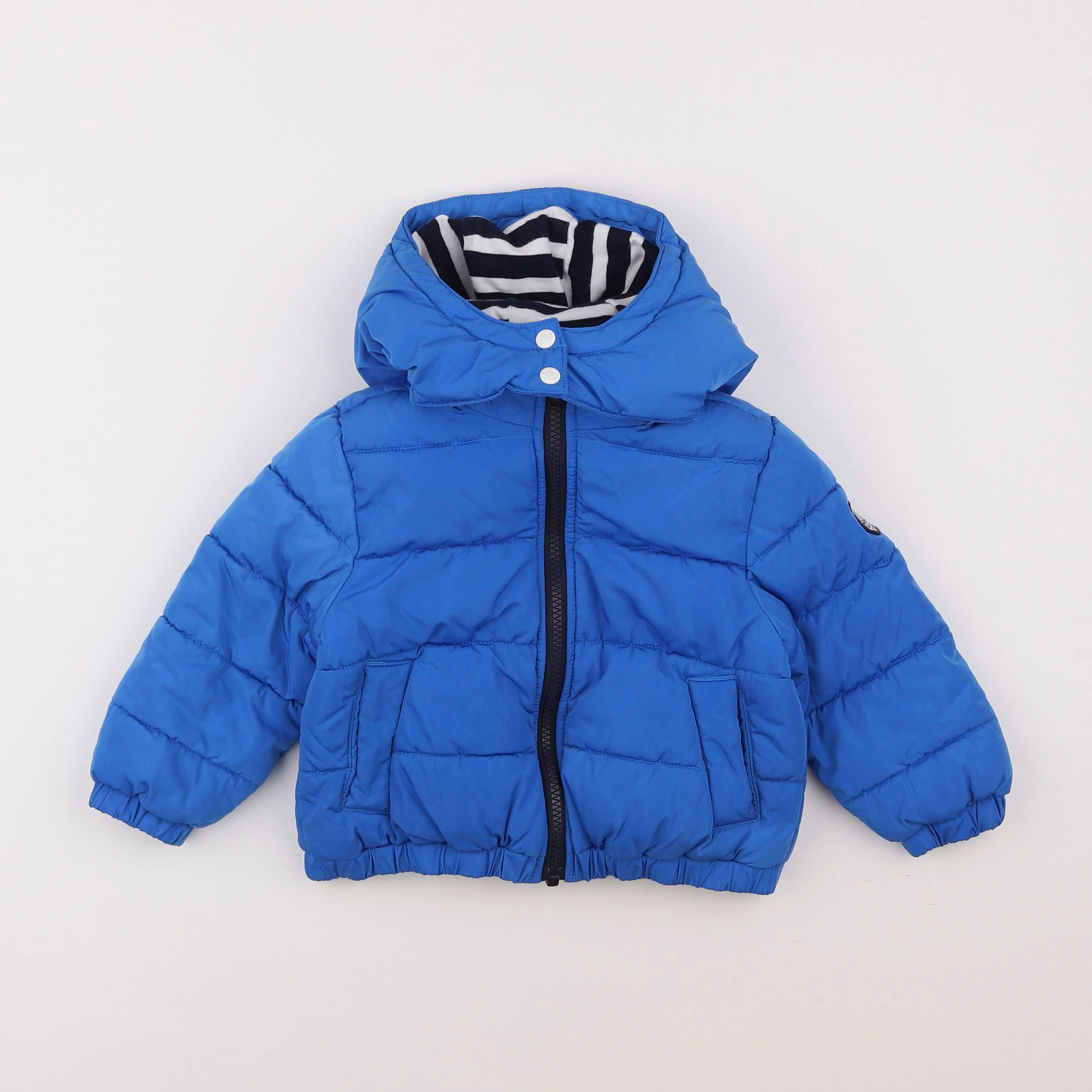 Petit Bateau - doudoune bleu - 3 ans