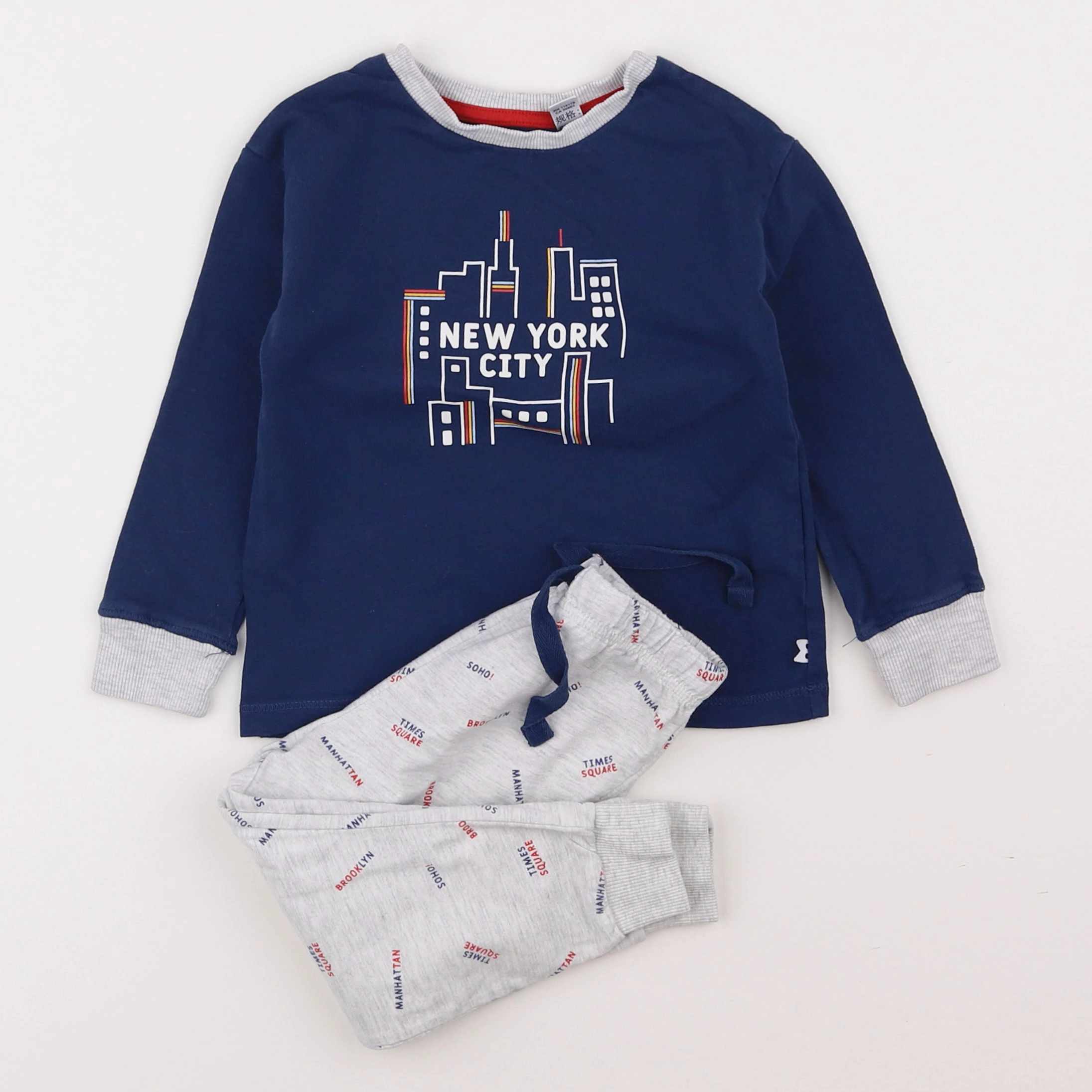 Okaidi - pyjama coton bleu - 2 ans