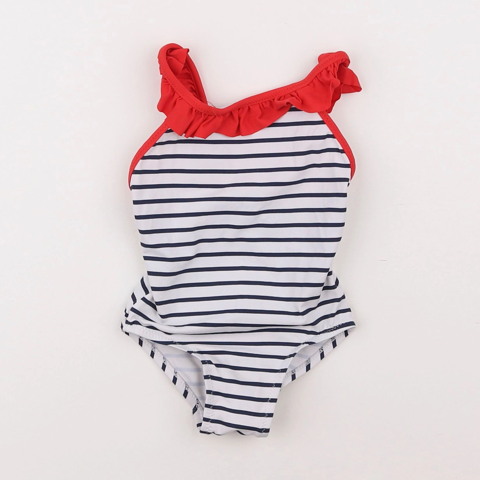 Boutchou - maillot de bain blanc, bleu - 12 mois