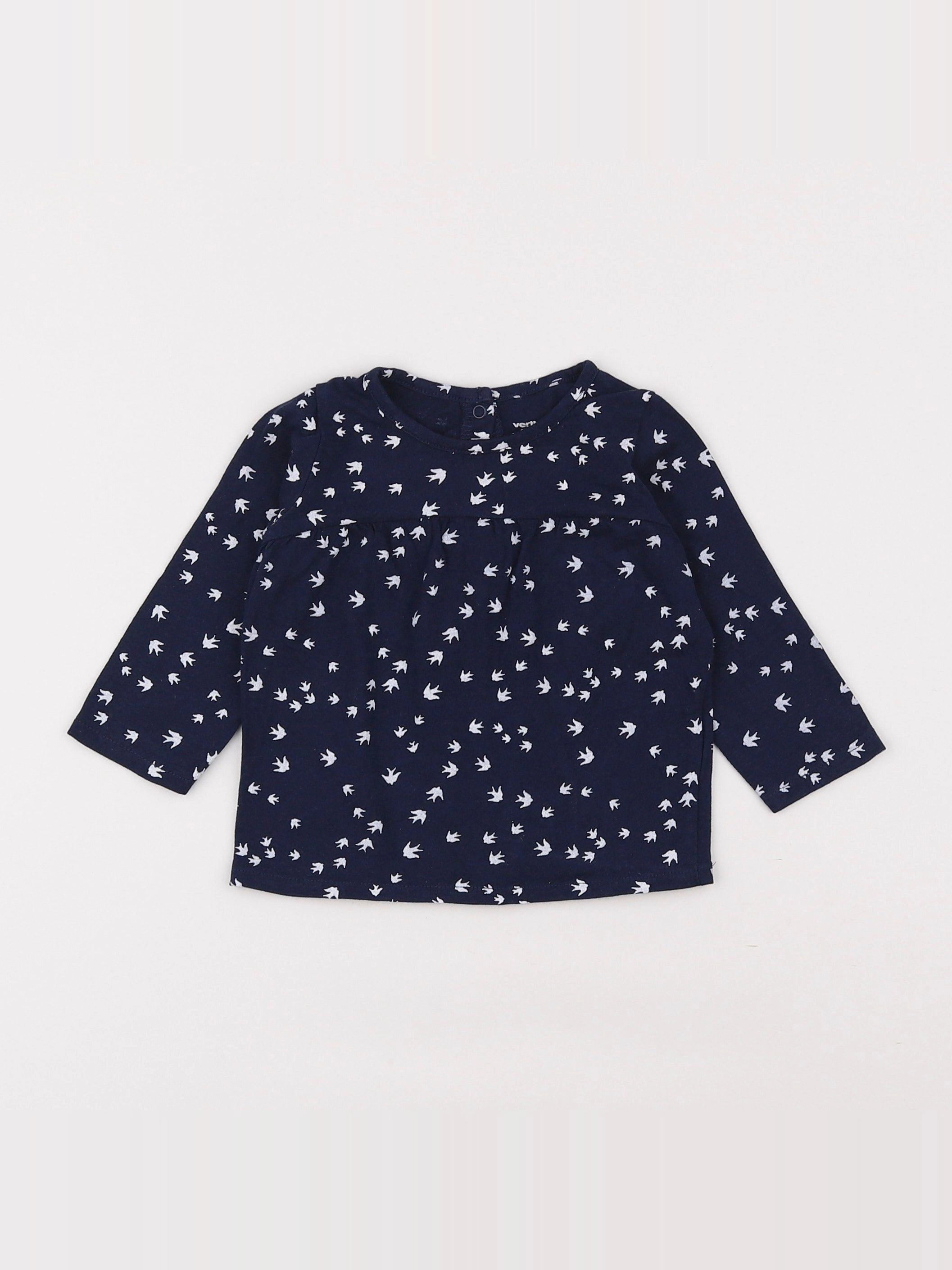 Vertbaudet - tee-shirt bleu - 9 mois