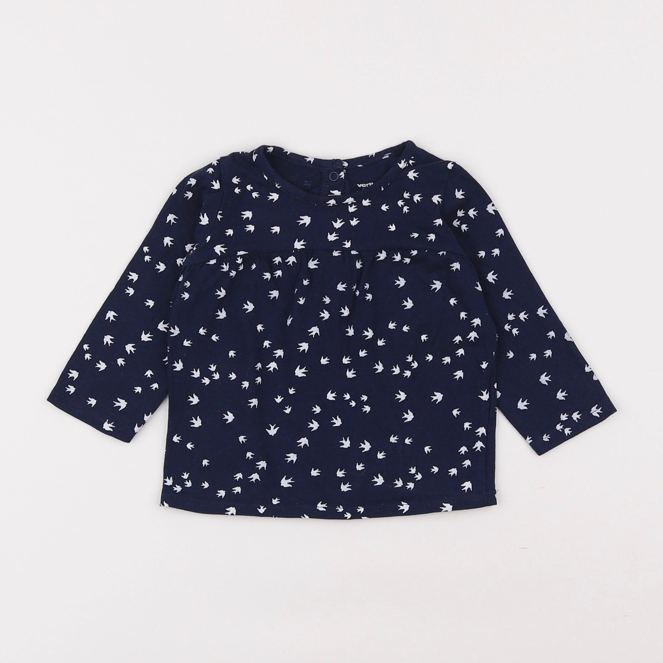 Vertbaudet - tee-shirt bleu - 9 mois