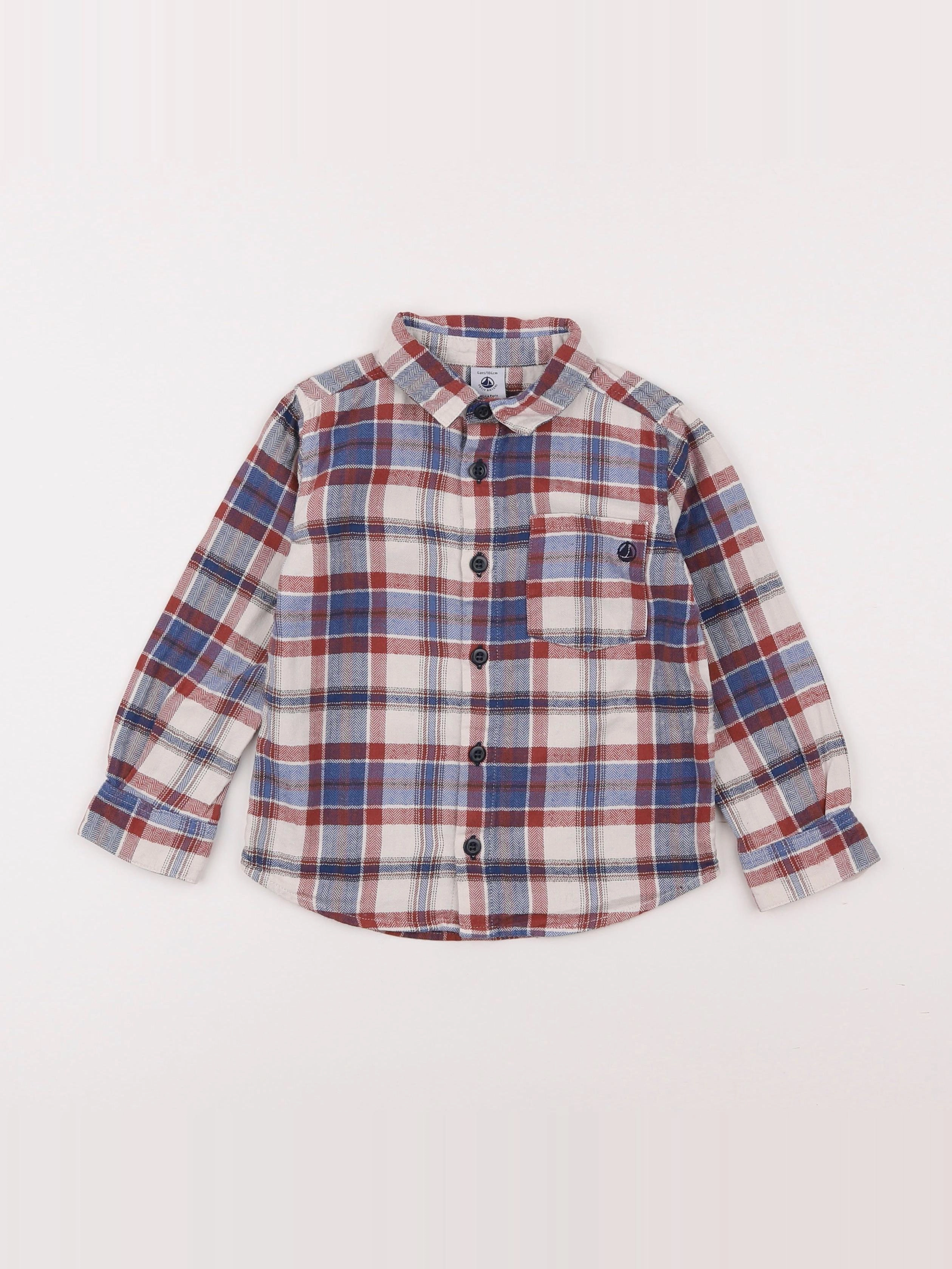 Petit Bateau - chemise multicolore - 4 ans